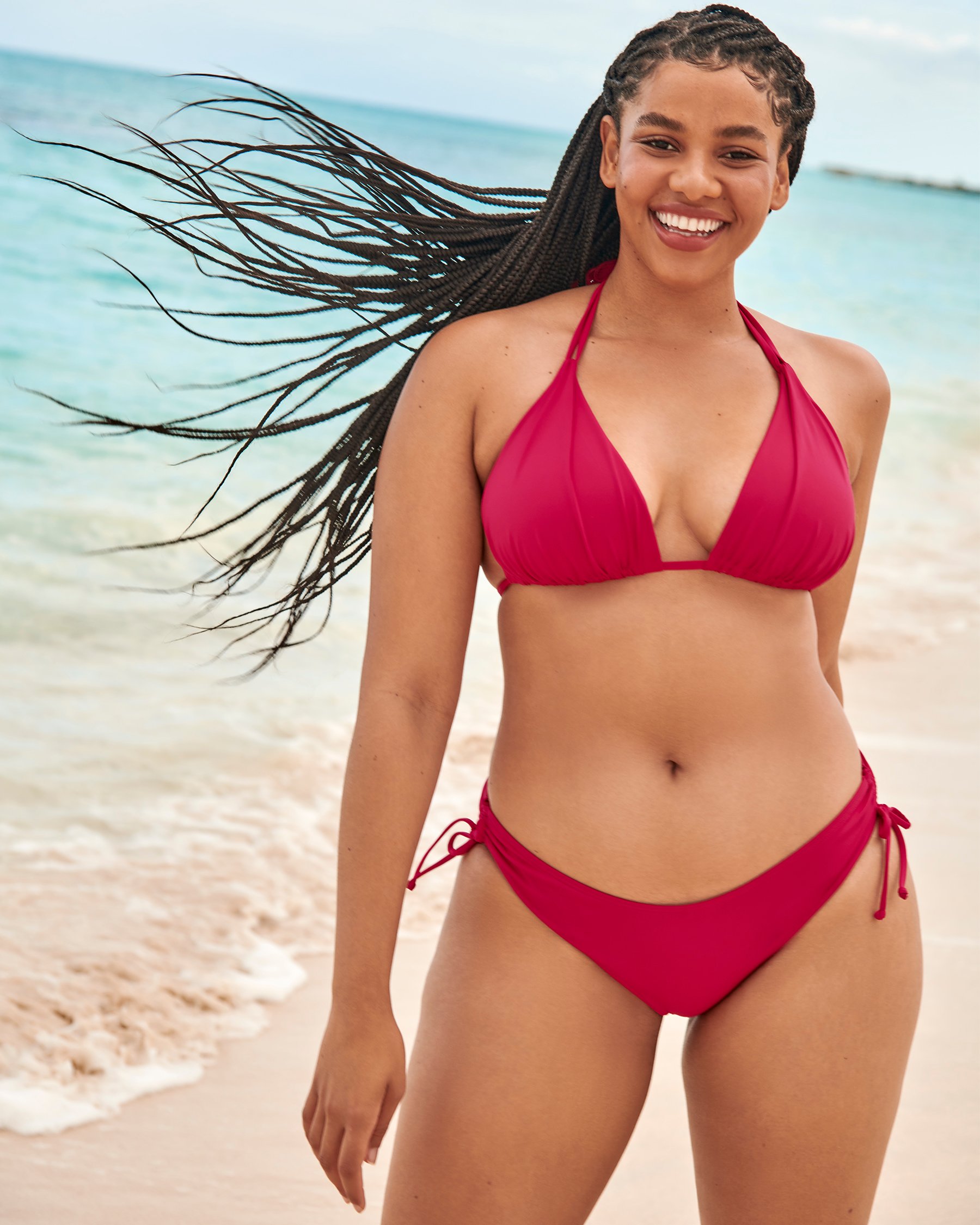 LA VIE EN ROSE AQUA BRIGHT ROSE Recycled Fibers Triangle Bikini Top Bright pink 70100481 - View6