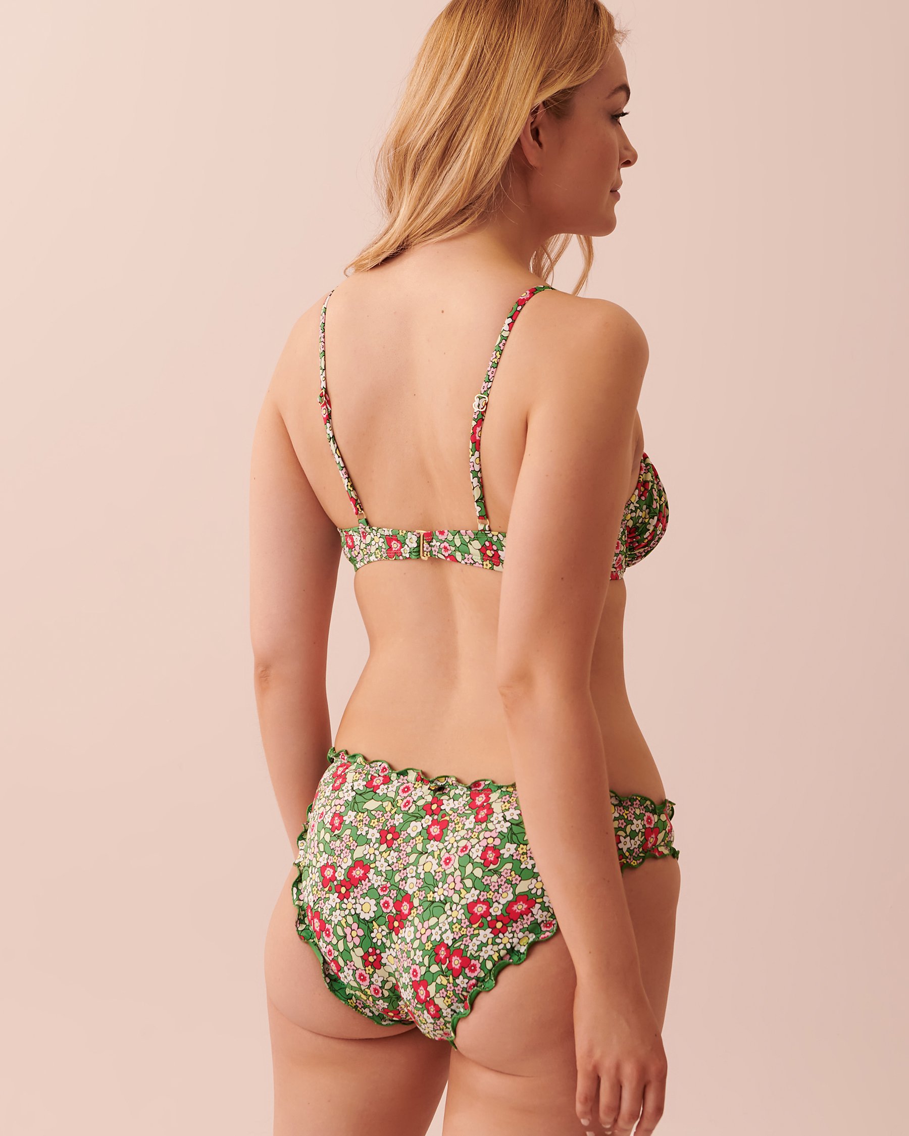 LA VIE EN ROSE AQUA DITSY BLOOMING Recycled Fibers Bralette Bikini Top Ditsy blooming floral 70100491 - View2