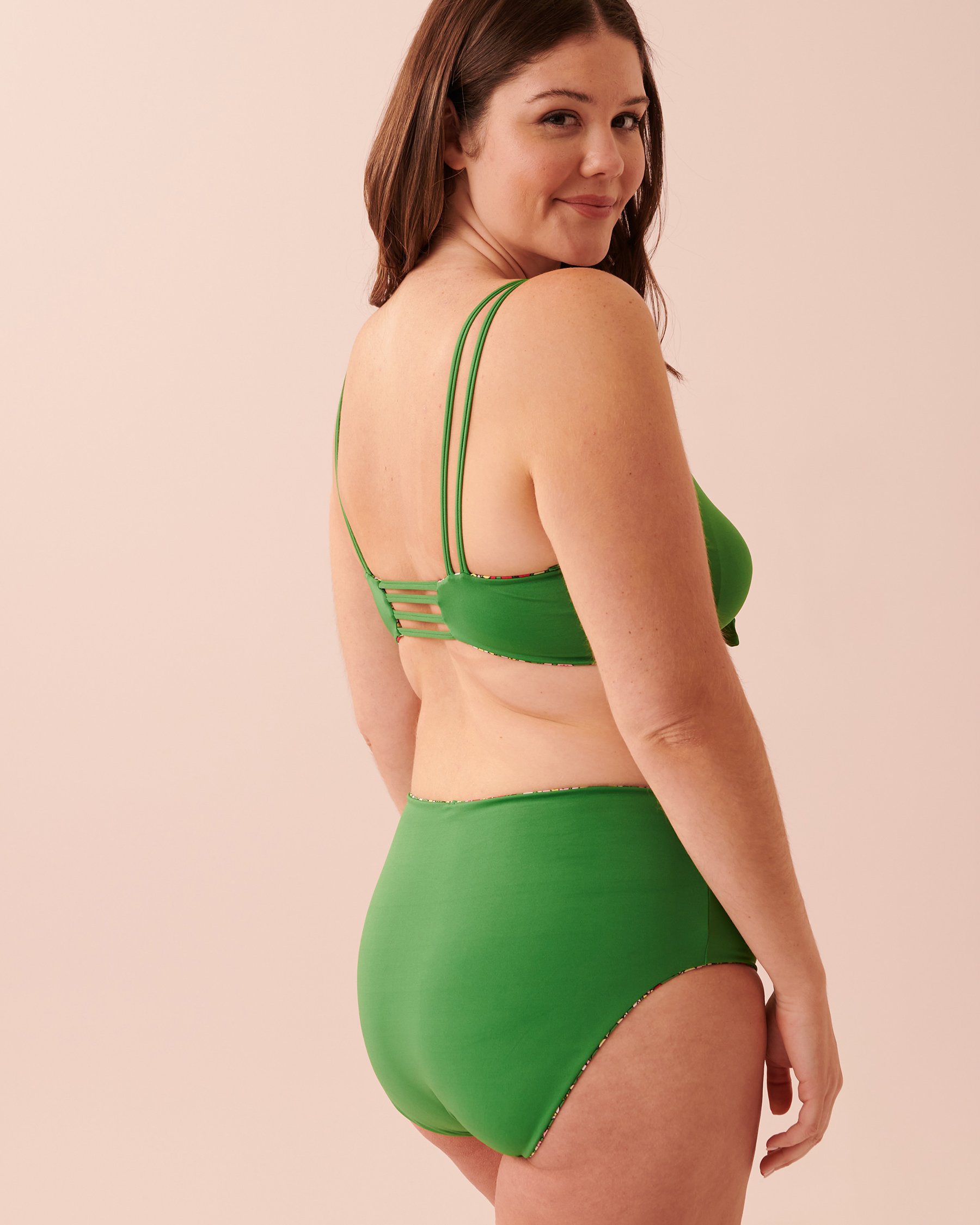 LA VIE EN ROSE AQUA DITSY BLOOMING Recycled Fibers Reversible Bralette Bikini Top Ditsy blooming floral 70100490 - View3