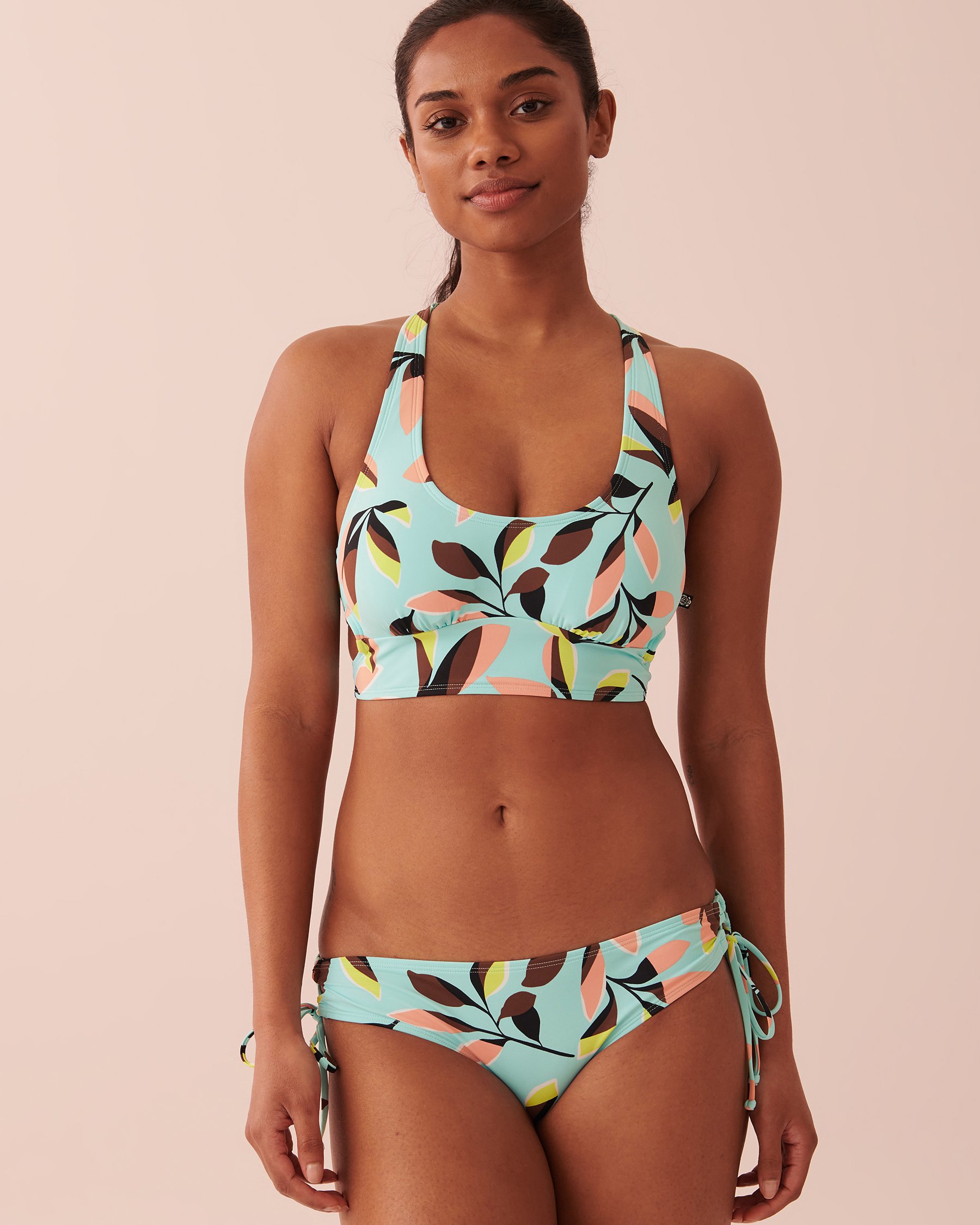 LA VIE EN ROSE AQUA MODERN GRAPHIC Bralette Bikini Top Modern print 70100451 - View3