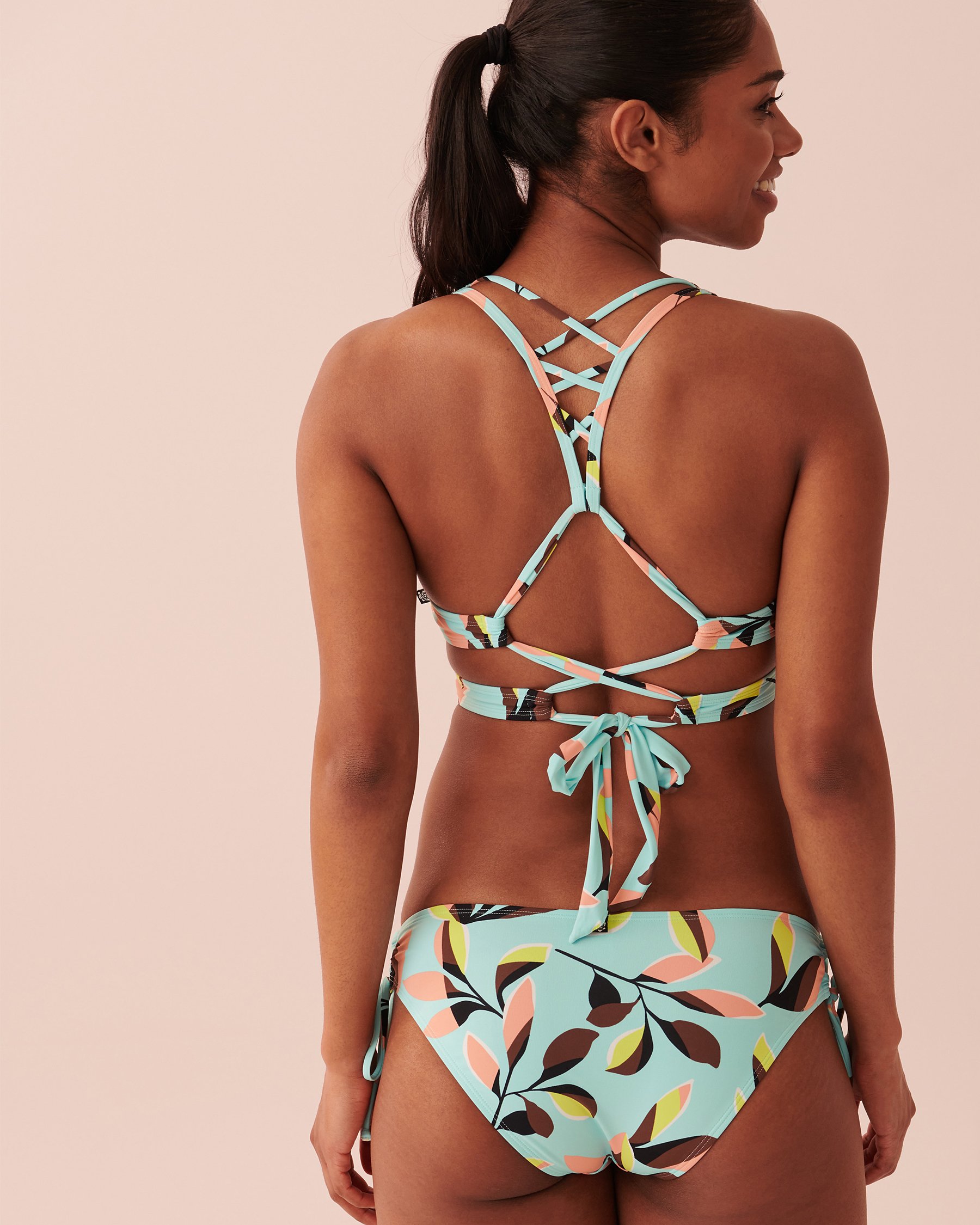 LA VIE EN ROSE AQUA MODERN GRAPHIC Bralette Bikini Top Modern print 70100451 - View5