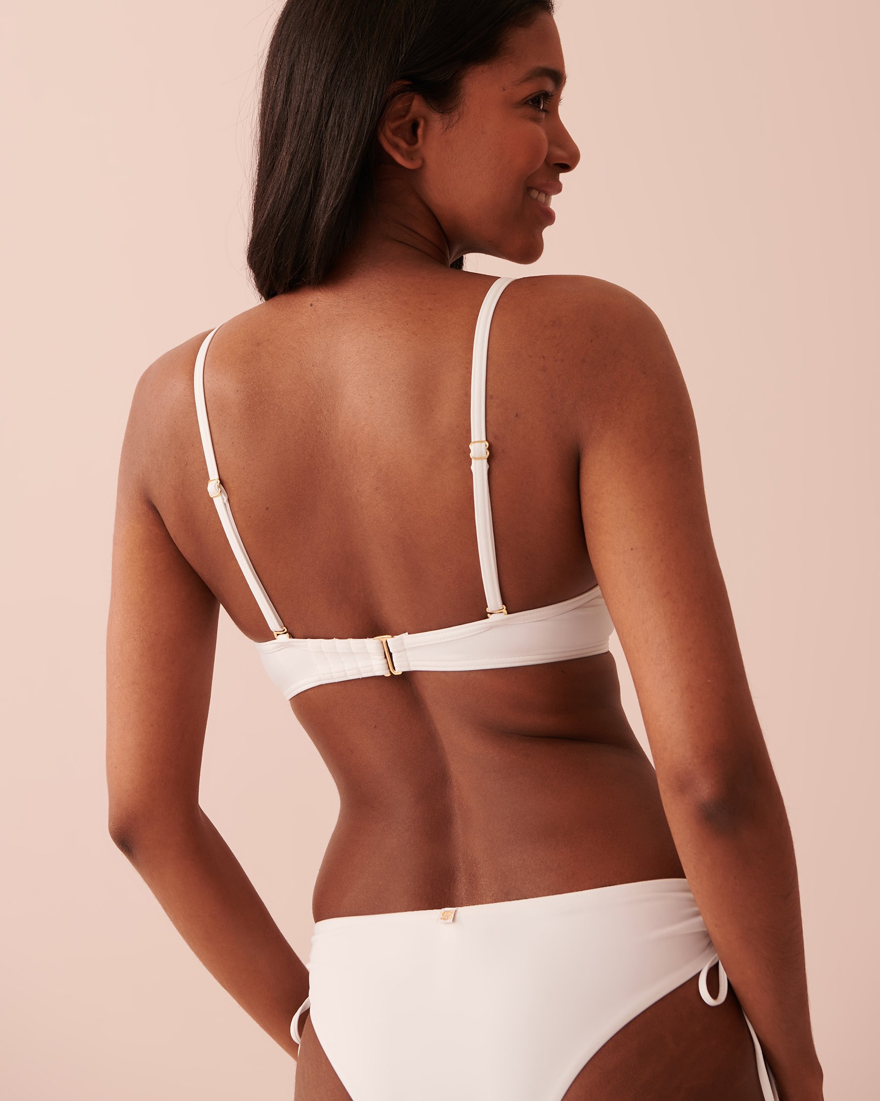 LA VIE EN ROSE AQUA SOLID Push-up Bikini Top White 70100450 - View2