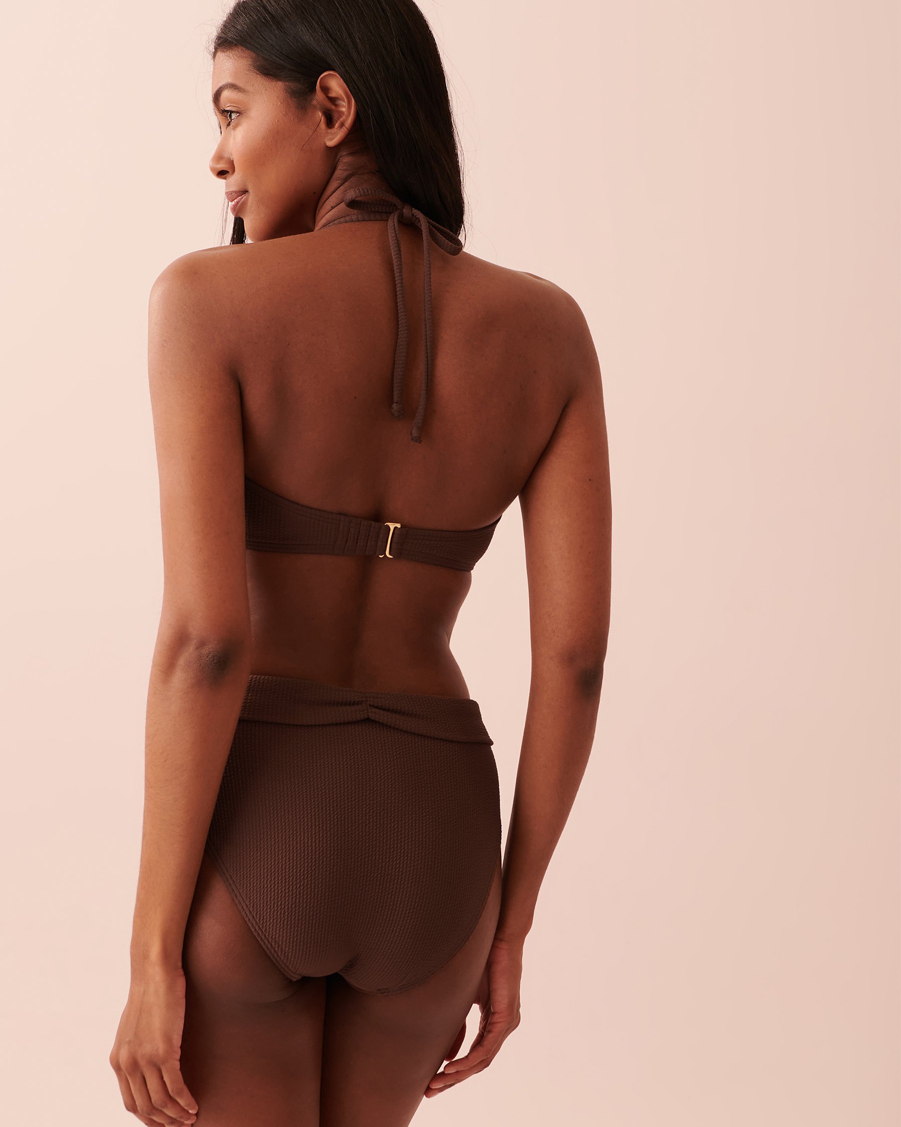 LA VIE EN ROSE AQUA TEXTURED Bandeau Bikini Top French roast 70100472 - View2