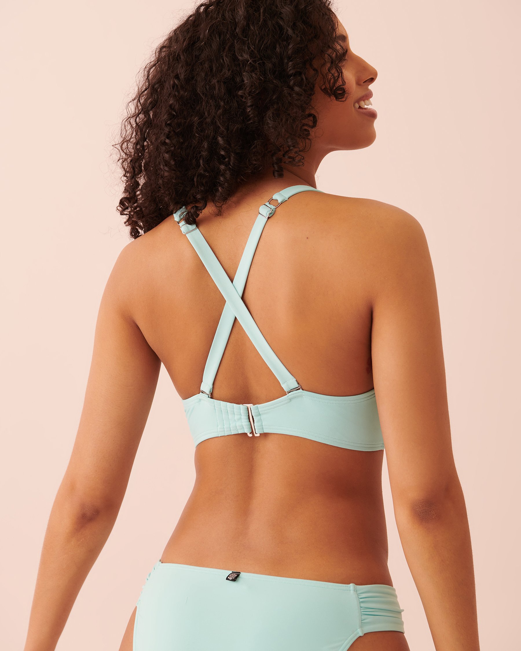 LA VIE EN ROSE AQUA TURQUOISE D Cup Balconette Bikini Top Aqua 70200092 - View4