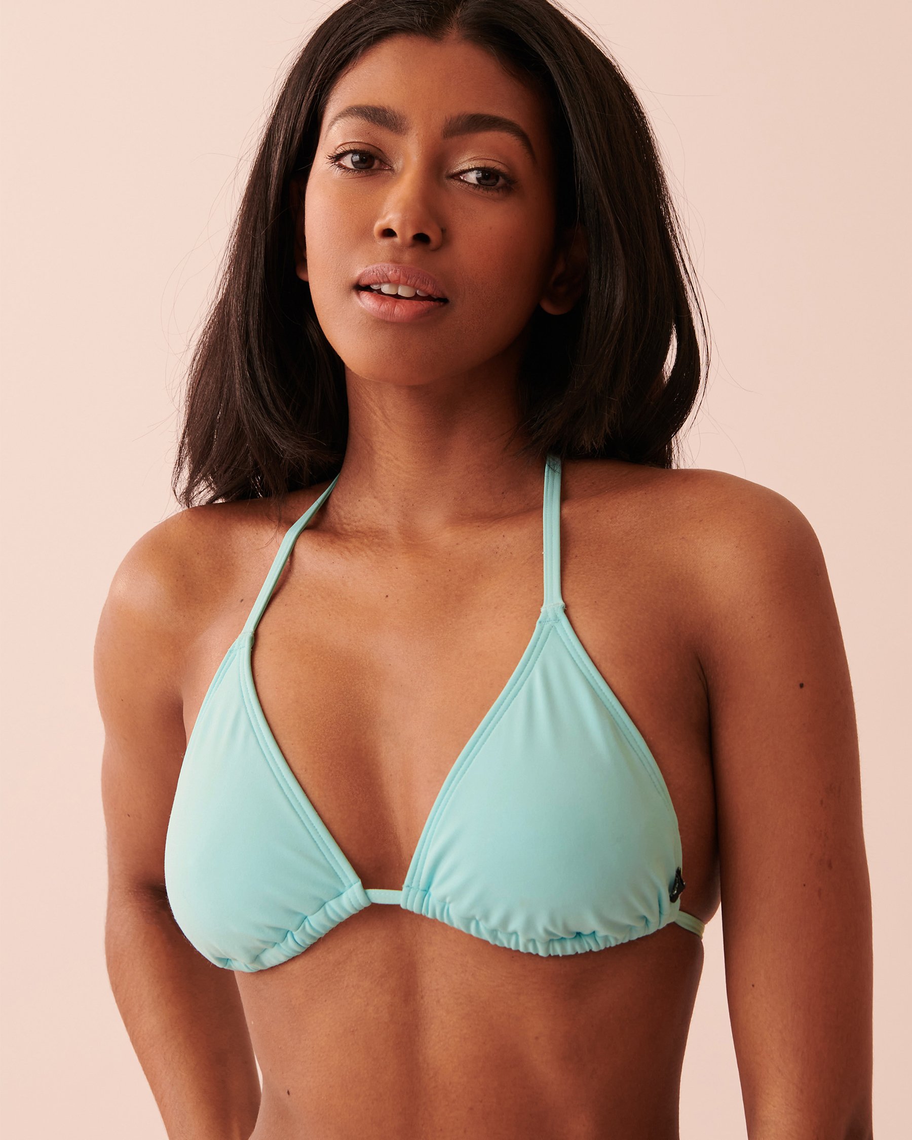 LA VIE EN ROSE AQUA TURQUOISE Triangle Bikini Top Aqua 70100483 - View1