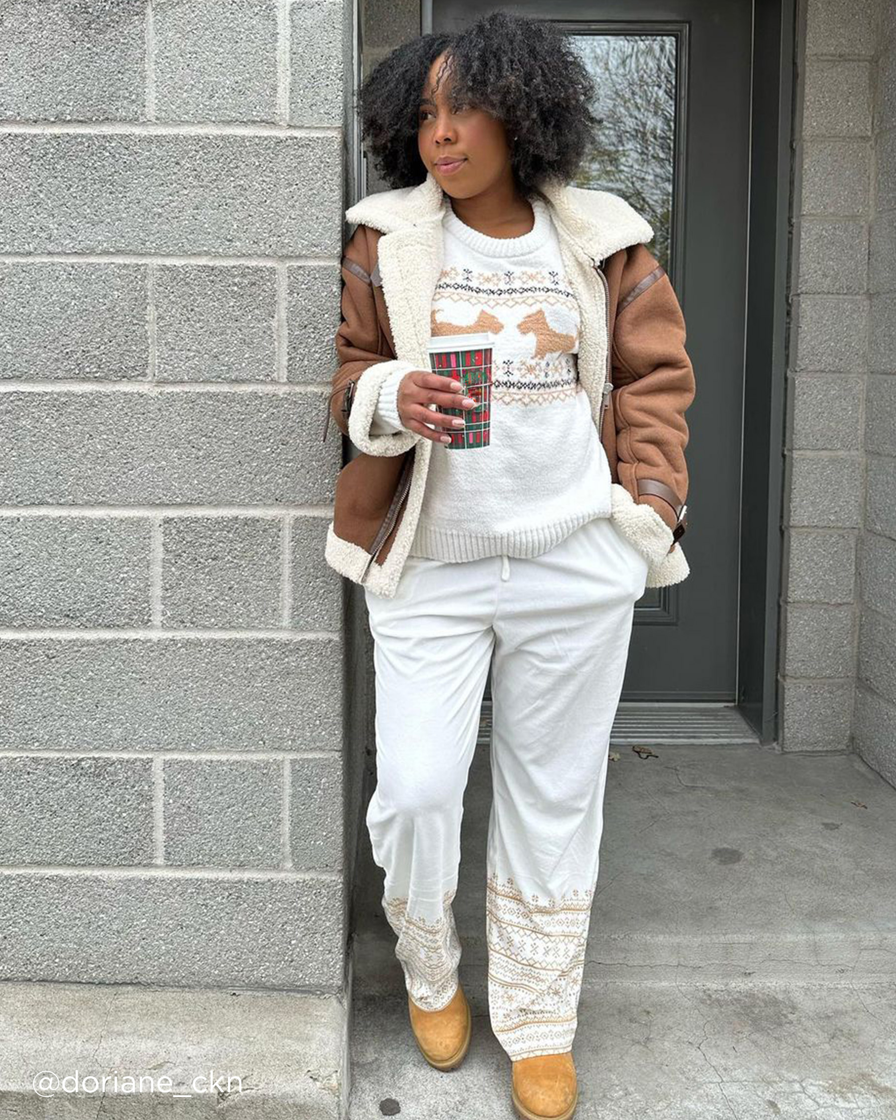 LA VIE EN ROSE Pantalon de pyjama en velours luxueux Blanc neige 40200488 - Voir3