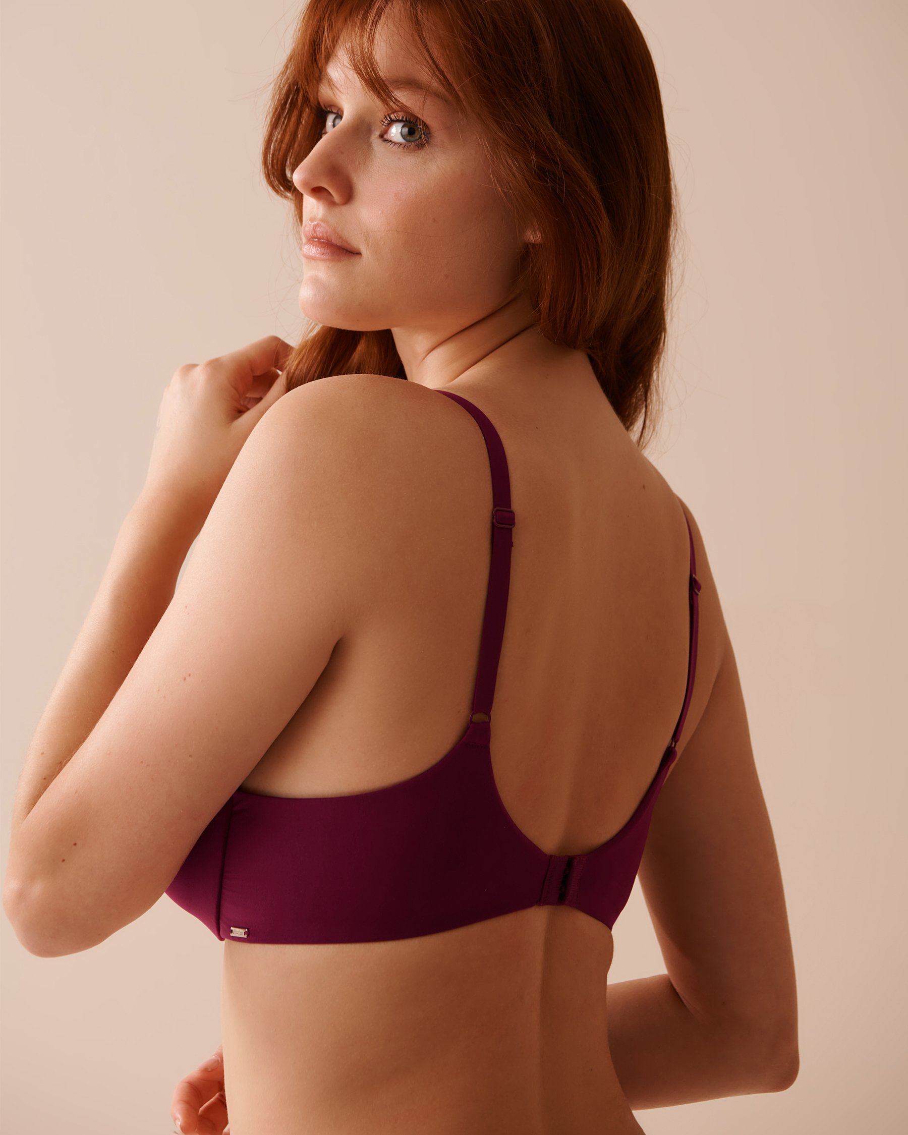 LA VIE EN ROSE Unlined Cushioned Wire Bra Plum 10100145 - View3