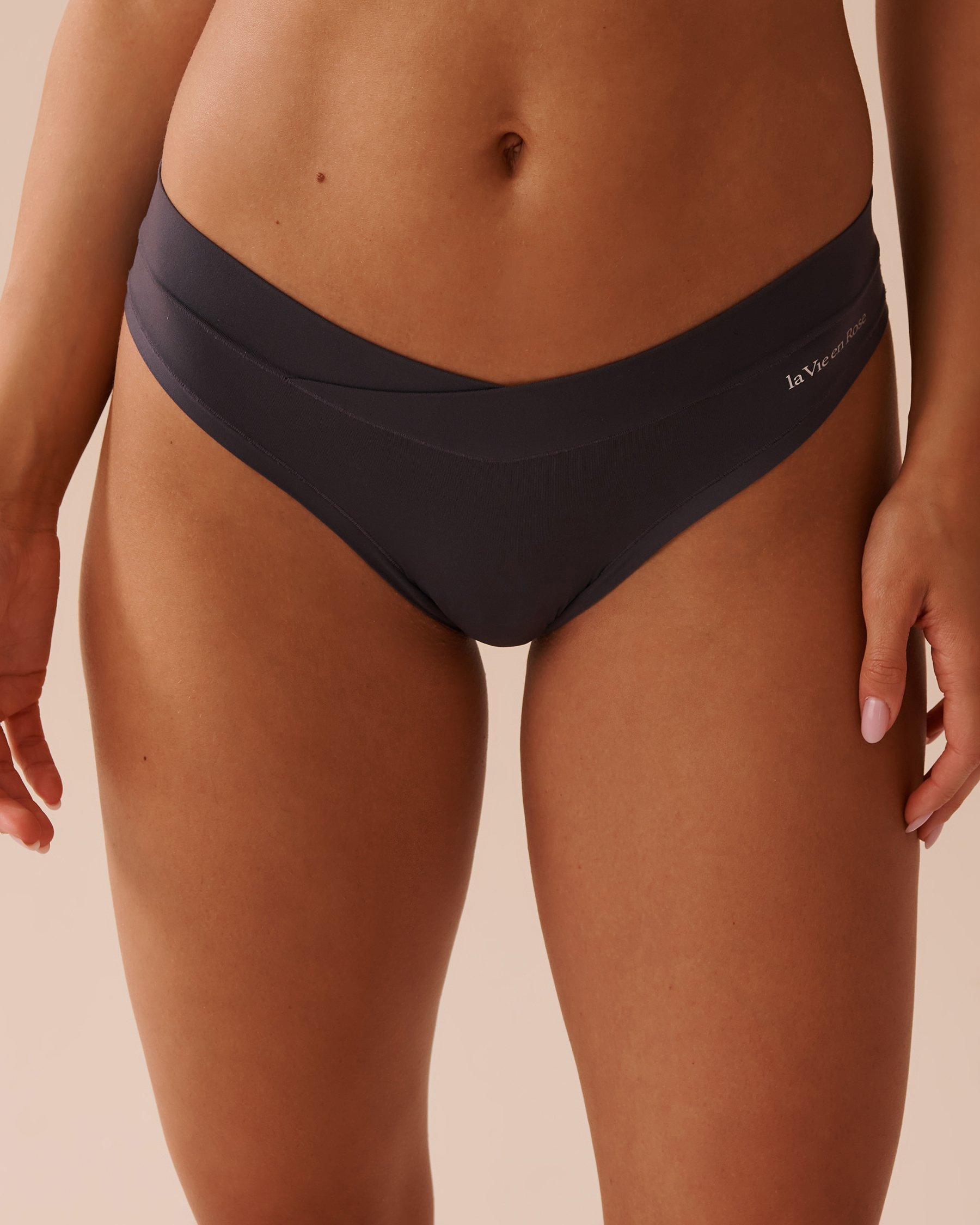 LA VIE EN ROSE Culotte bikini fit parfait Anthracite 20200499 - Voir1
