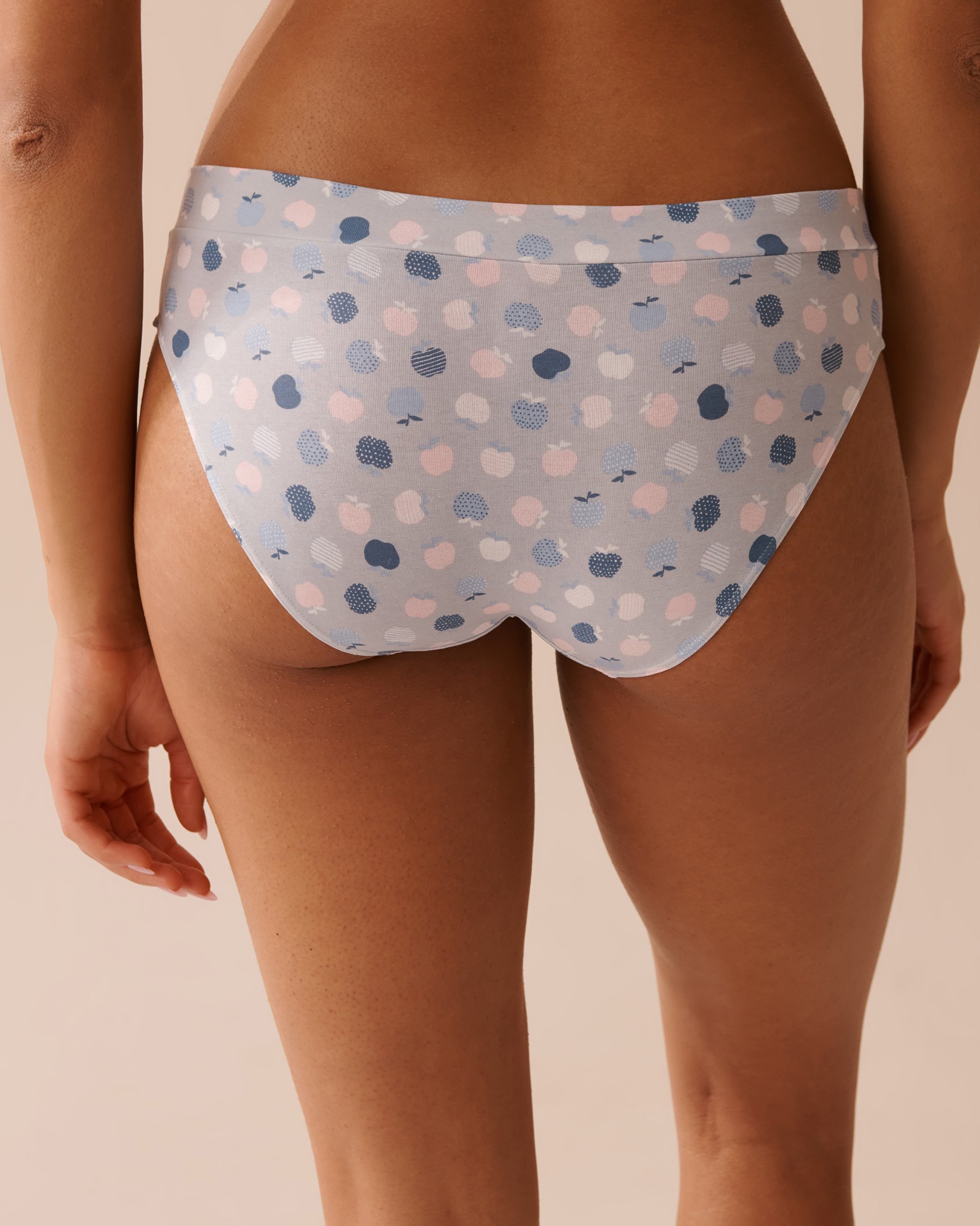 LA VIE EN ROSE Culotte bikini en coton Imprimé pomme 20100480 - View2