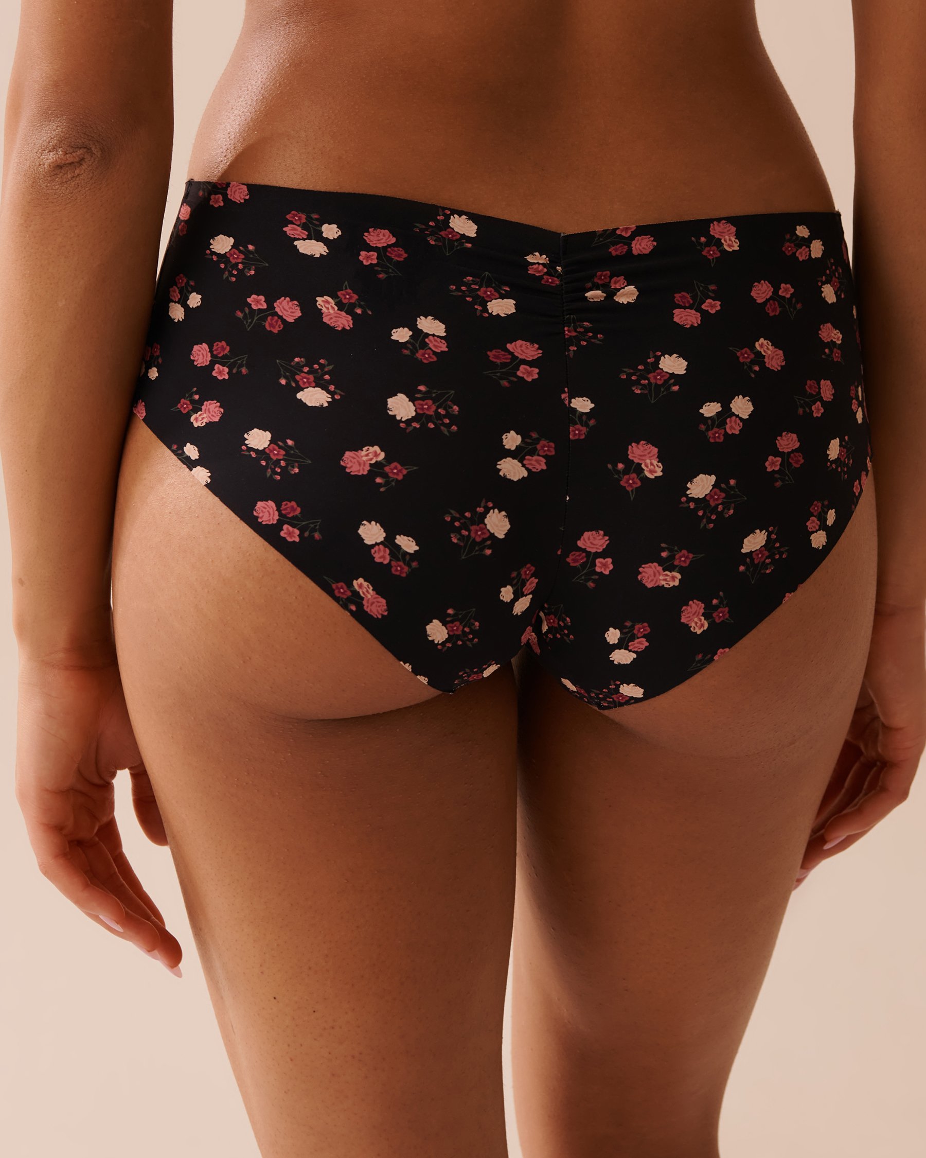 LA VIE EN ROSE Culotte aux hanches microfibre invisible Petits bouquets 20200517 - View2