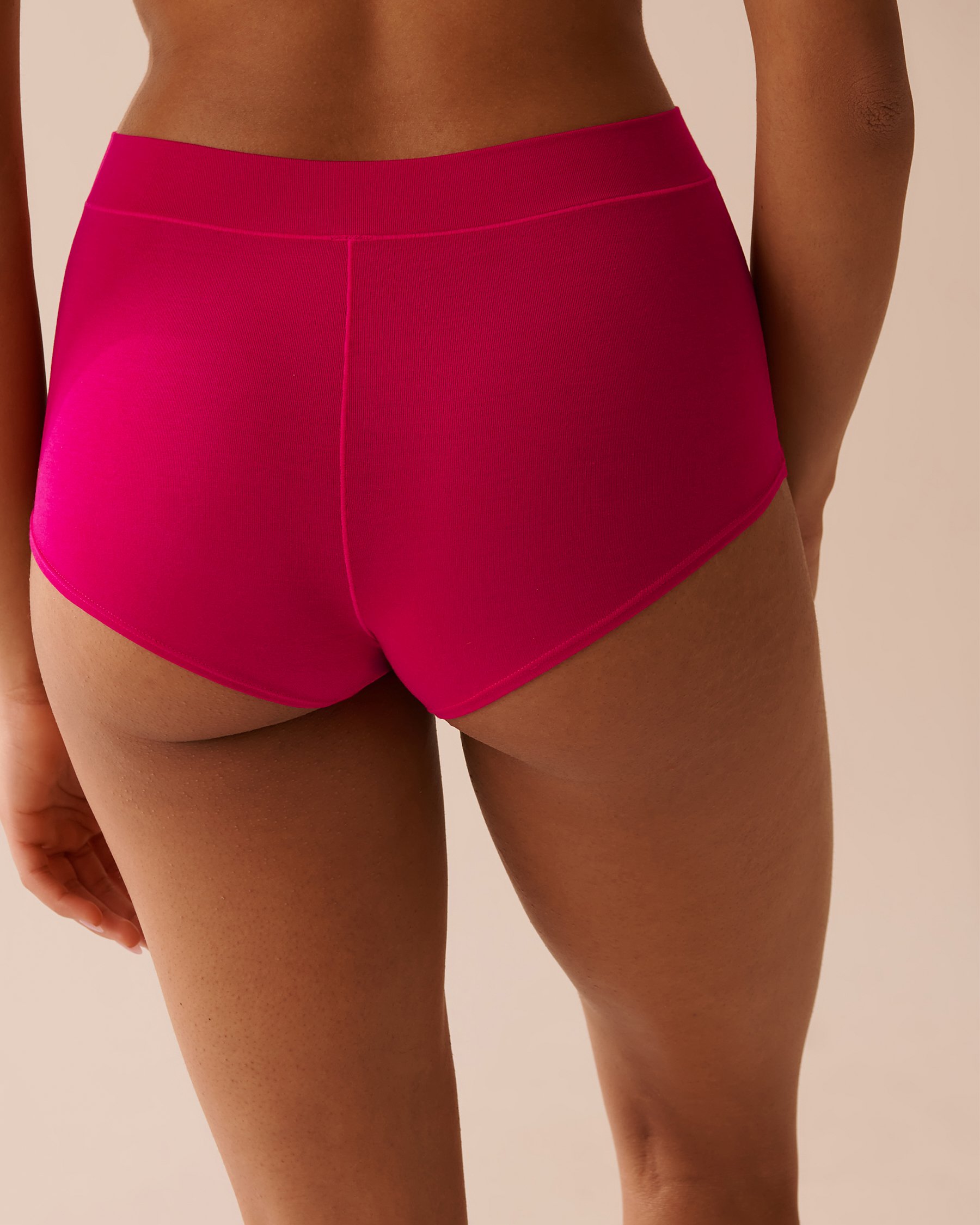 LA VIE EN ROSE Modal High Waist Hiphugger Panty Raspberry Red 20200503 - View2