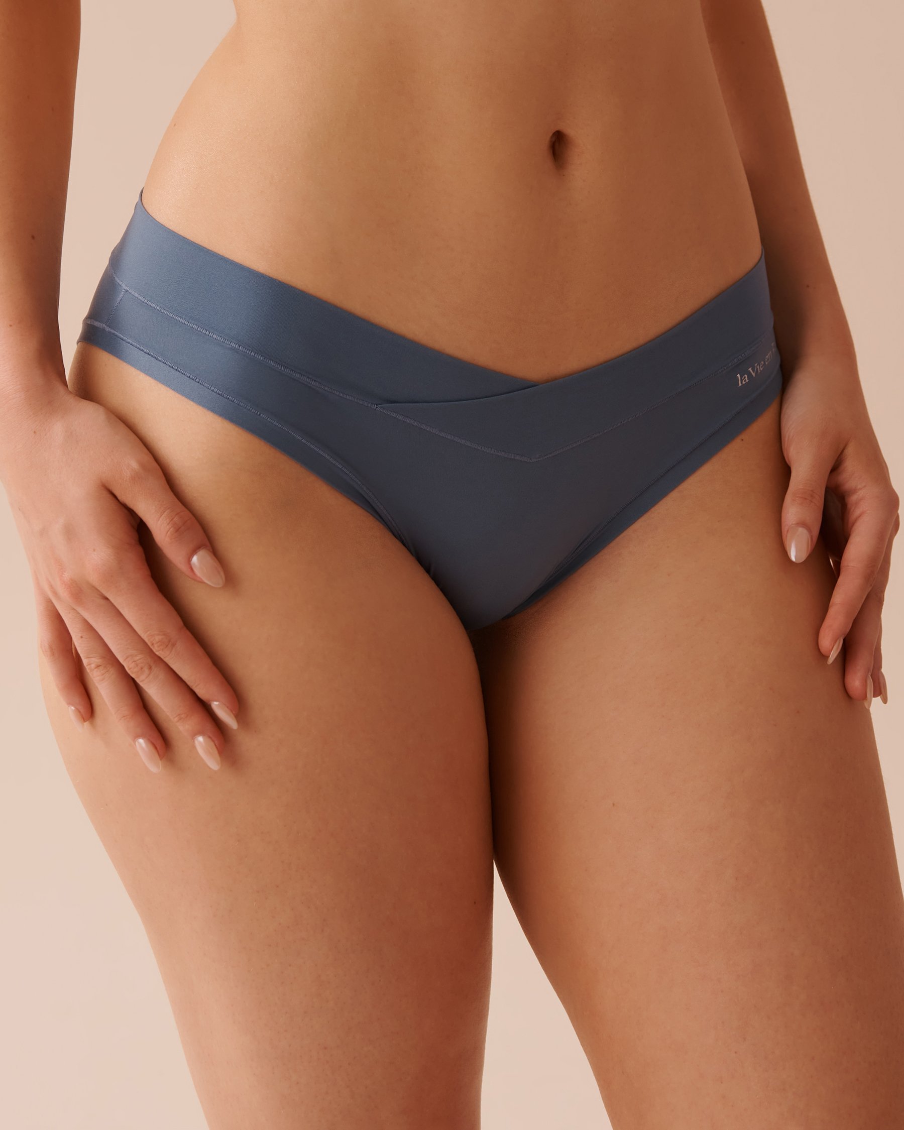 LA VIE EN ROSE Culotte bikini fit parfait Bleu brume 20200499 - View1