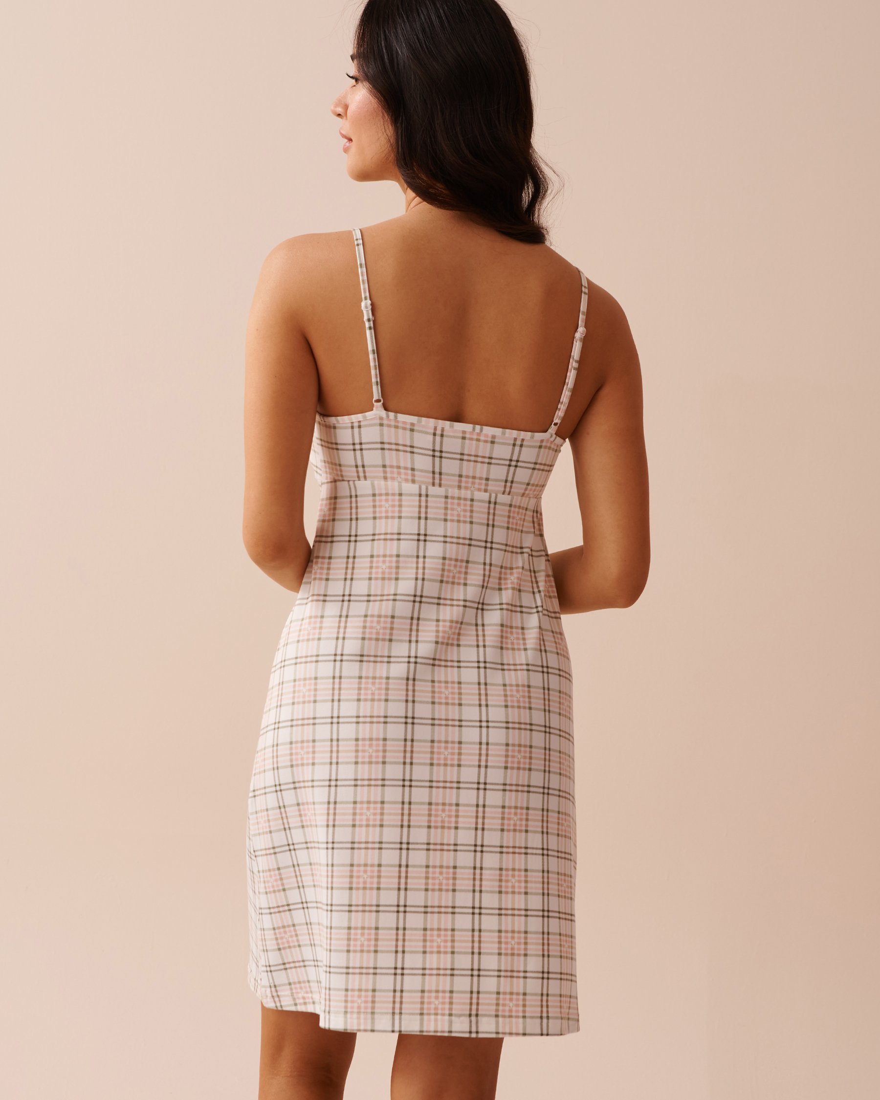 LA VIE EN ROSE Pink Plaid Super Soft Nightie Pink Plaid 40500370 - View2