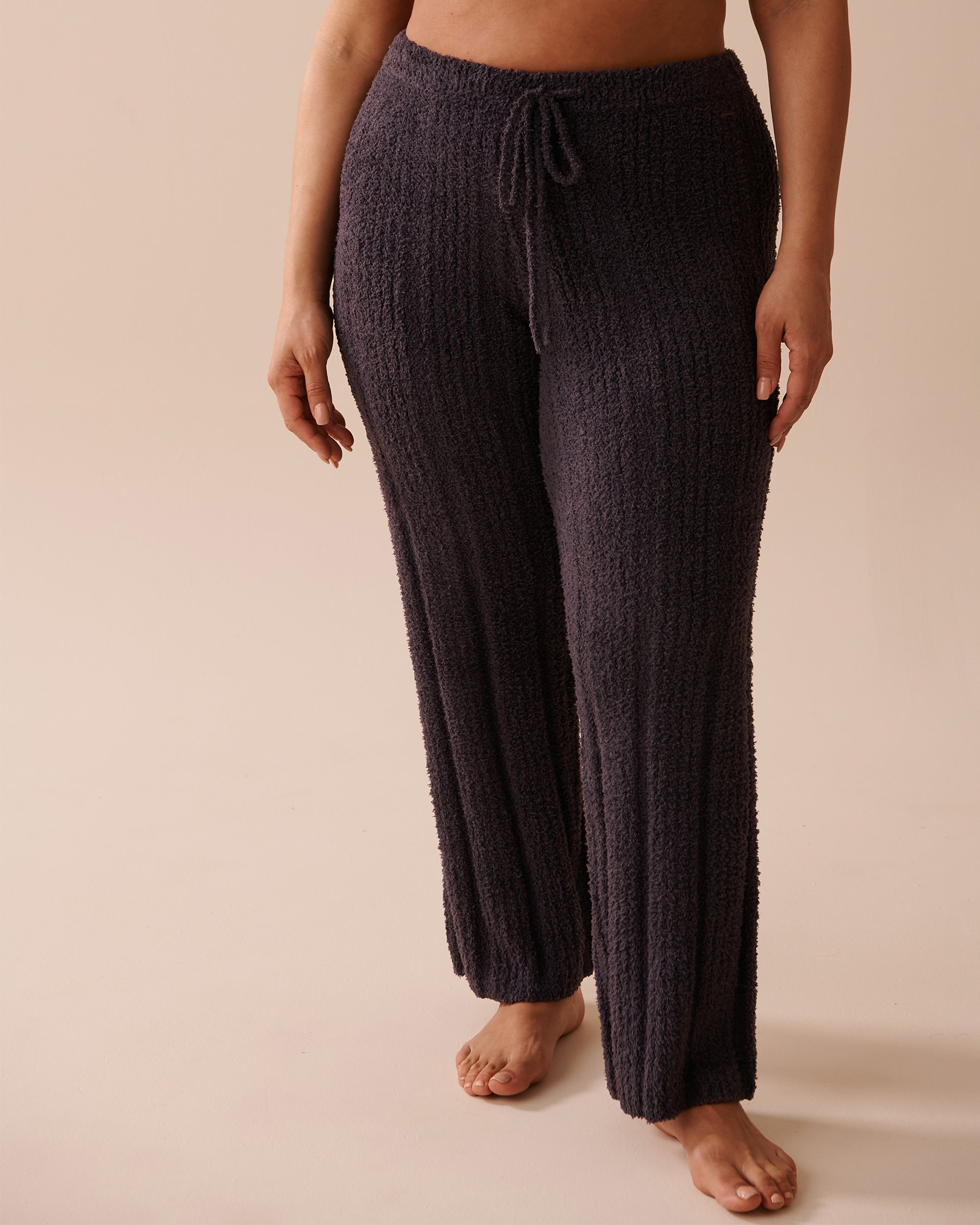 LA VIE EN ROSE Pantalon côtelé en chenille Anthracite 50200075 - Voir1