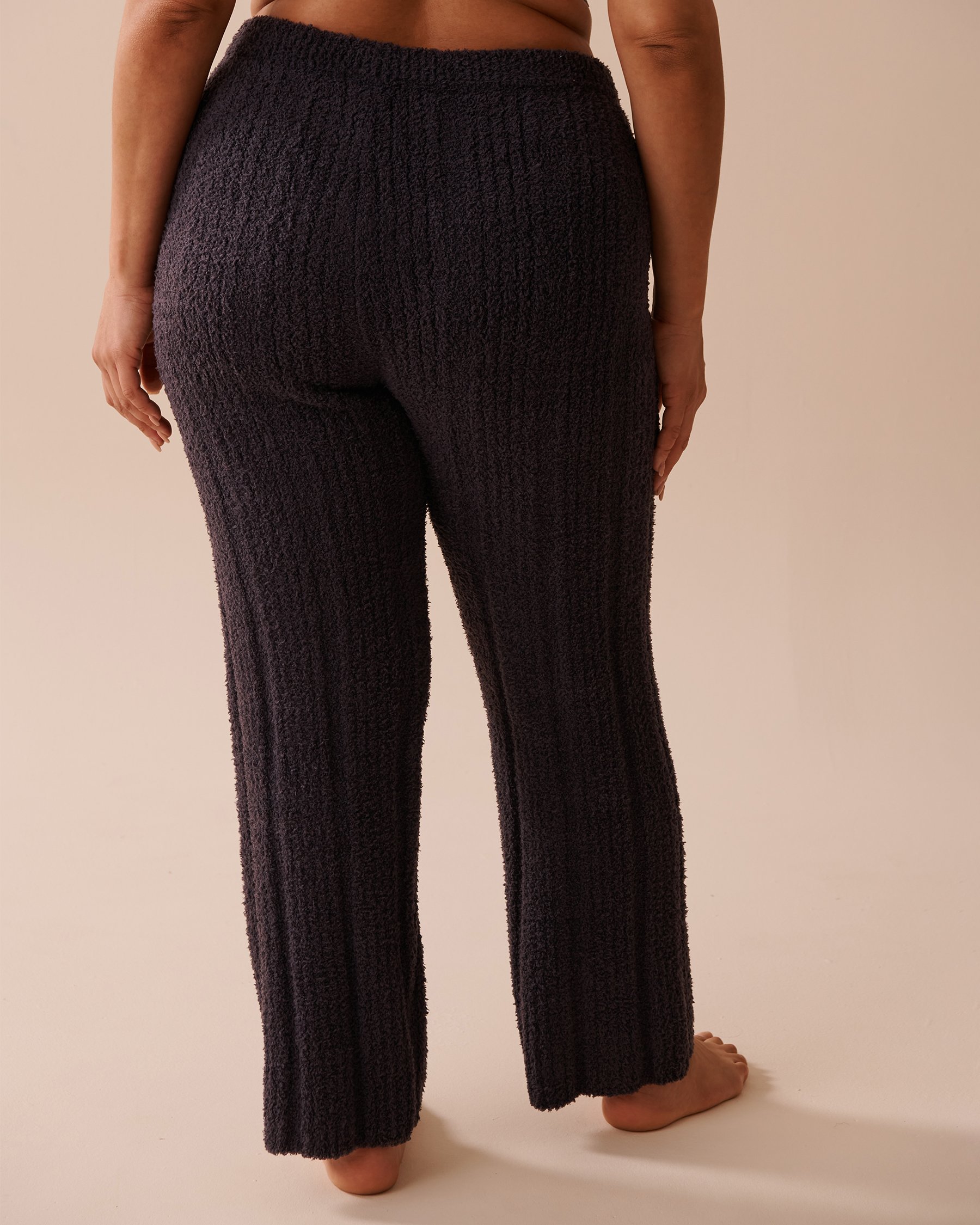 LA VIE EN ROSE Pantalon côtelé en chenille Anthracite 50200075 - Voir2