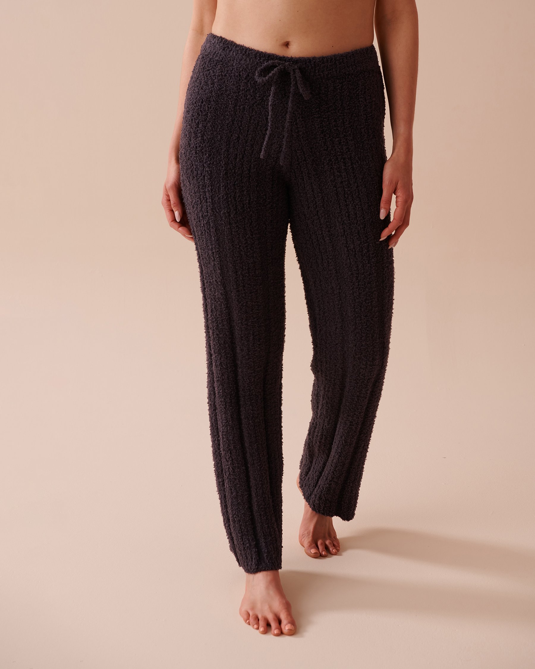 LA VIE EN ROSE Pantalon côtelé en chenille Anthracite 50200075 - Voir3