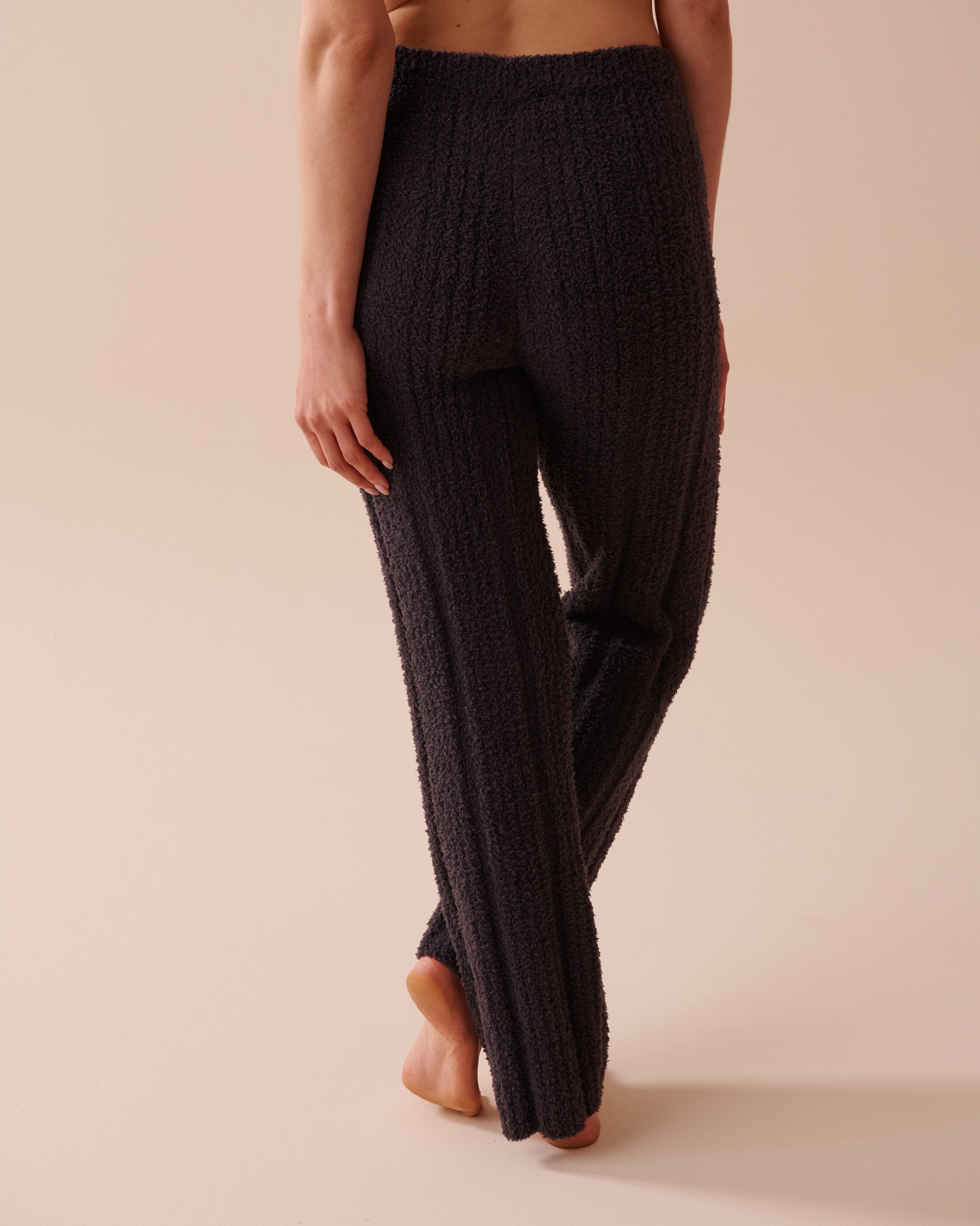 LA VIE EN ROSE Pantalon côtelé en chenille Anthracite 50200075 - Voir4