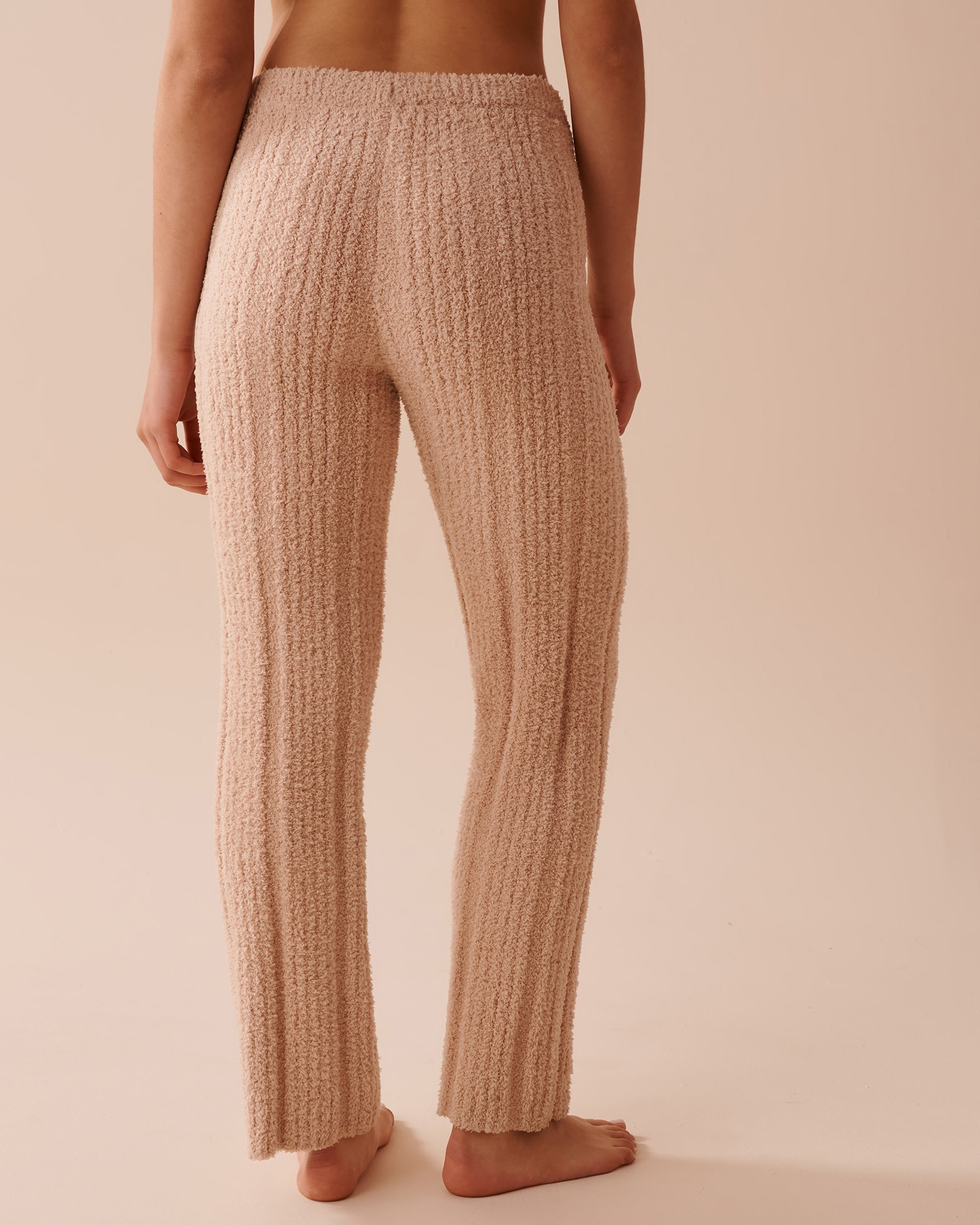 LA VIE EN ROSE Pantalon côtelé en chenille Crème 50200075 - Voir3