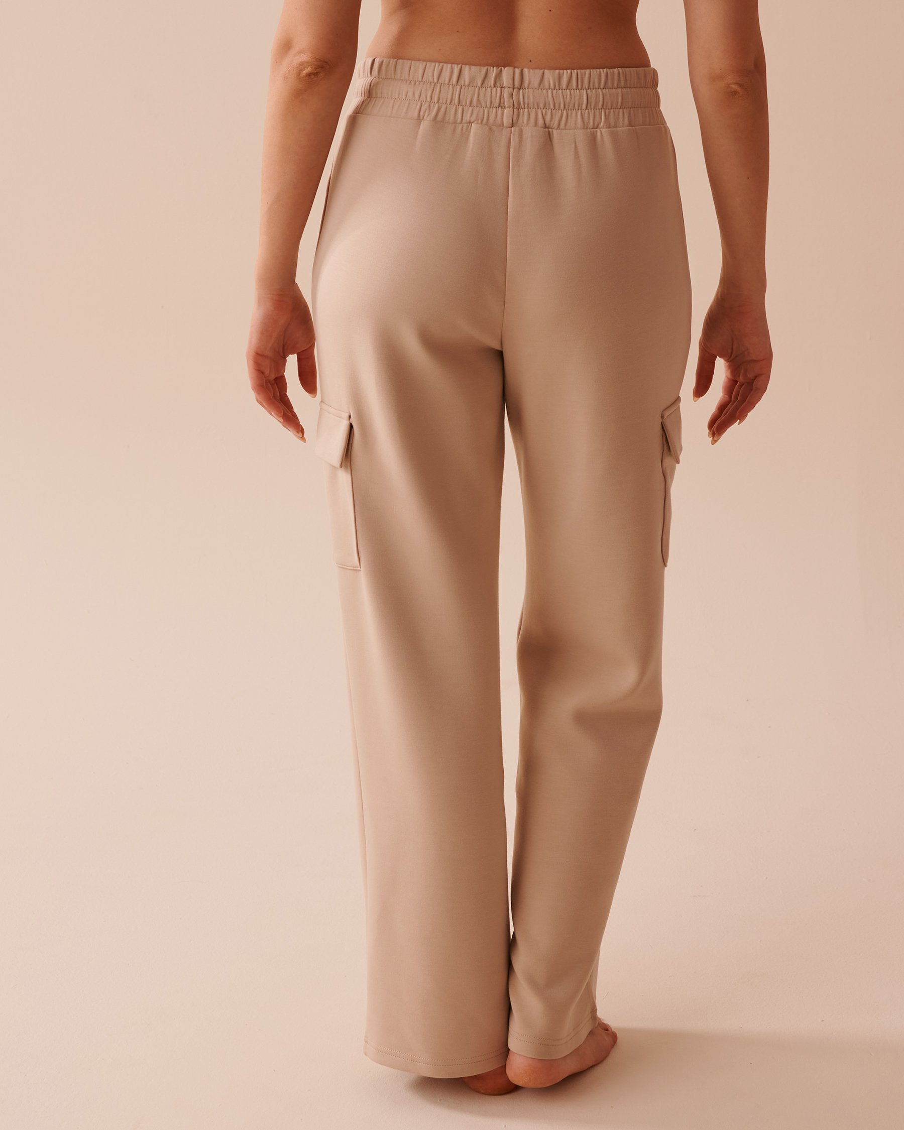 LA VIE EN ROSE Wide Leg Pants Cream 50200077 - View2