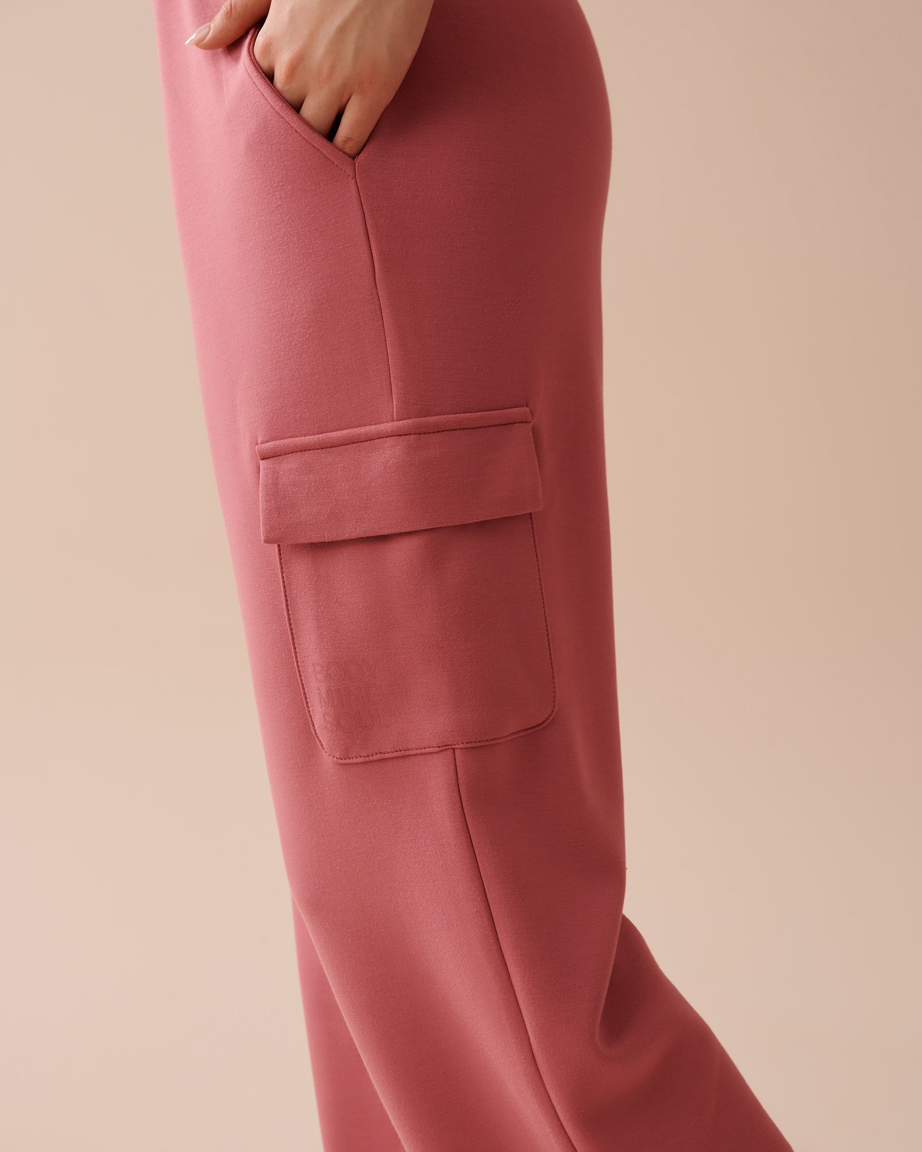 LA VIE EN ROSE Wide Leg Pants Dusty Pink 50200077 - View2