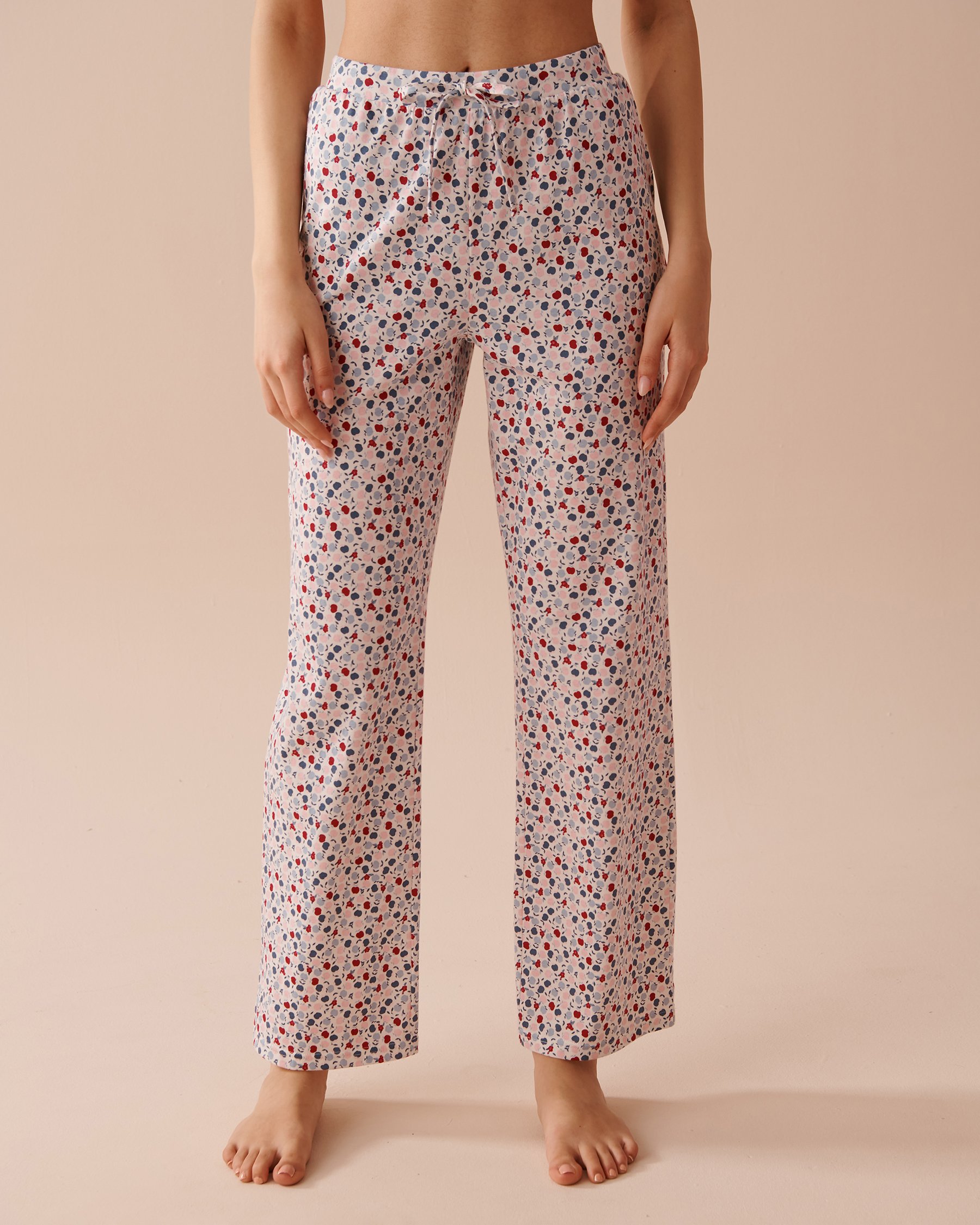 LA VIE EN ROSE Apple Print Cotton Pyjama Pants Small Apple Print 40200602 - View1