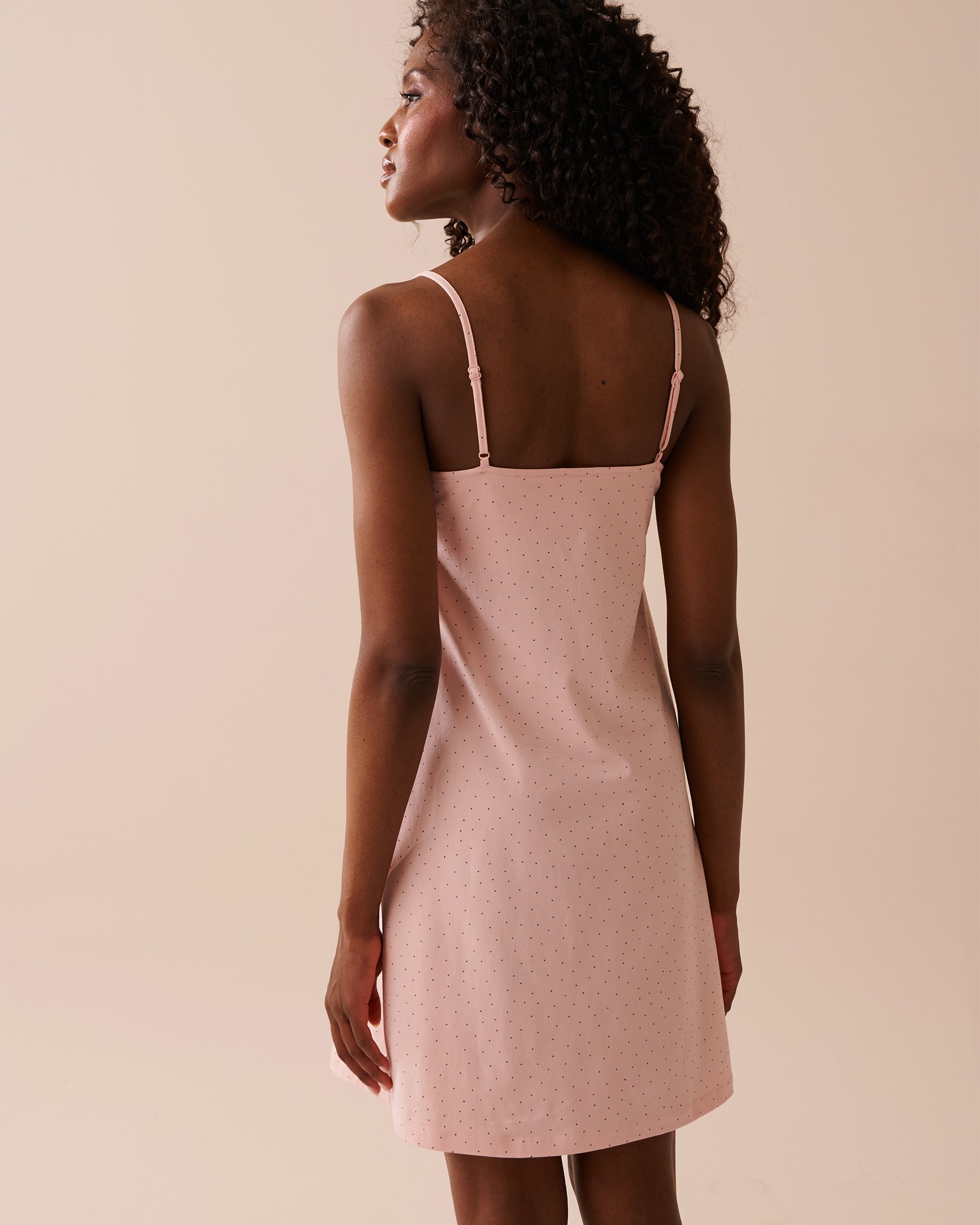 LA VIE EN ROSE Cotton Nightie Pink Dots 40500367 - View2