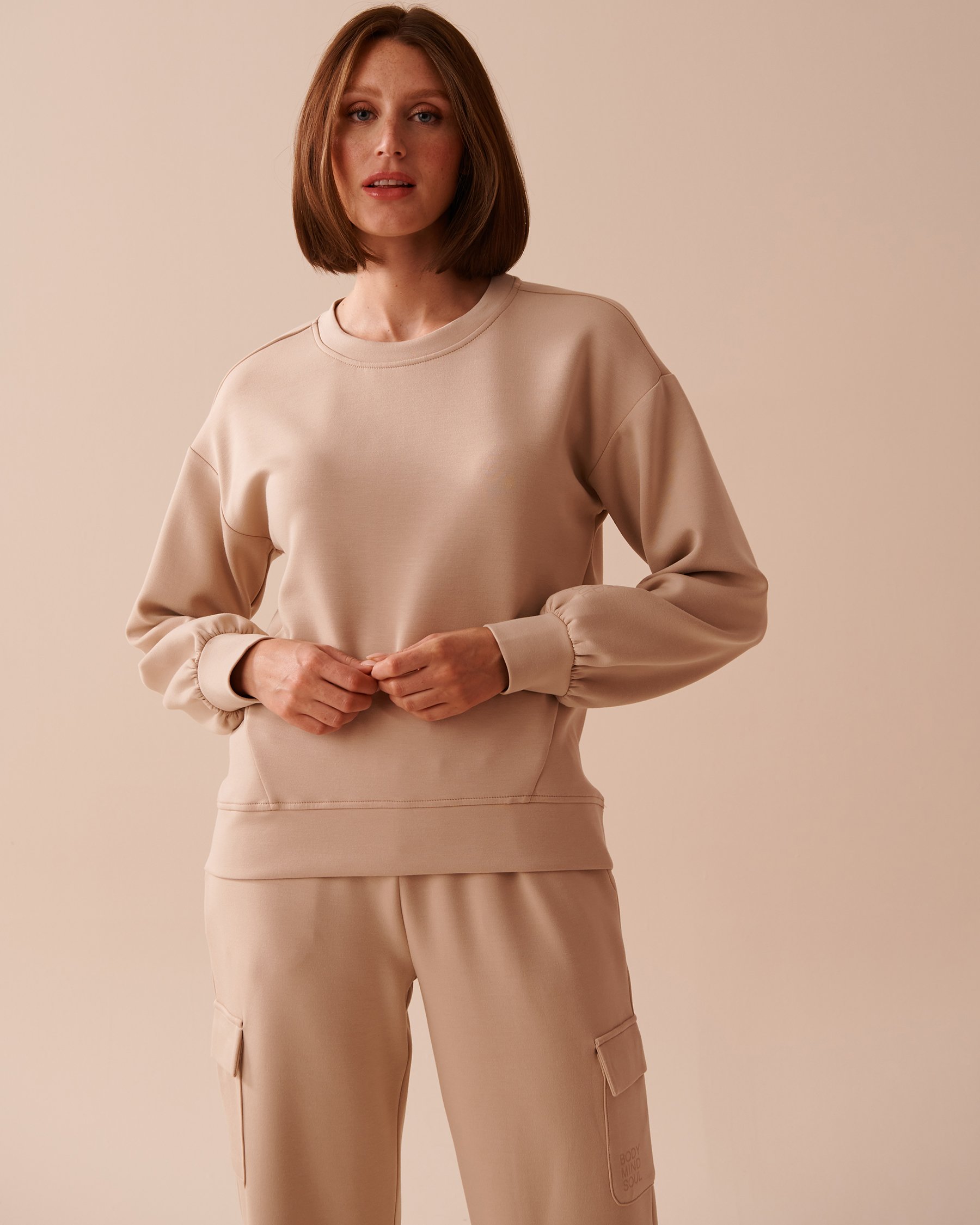 LA VIE EN ROSE Chandail manches longues Crème 50100090 - Voir1