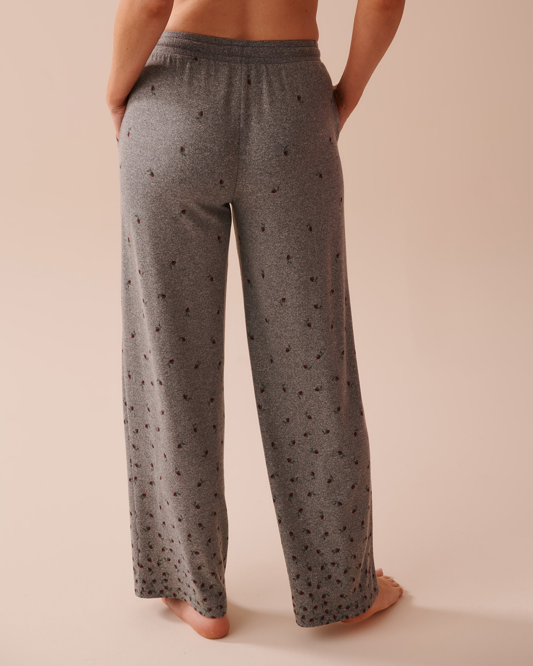 LA VIE EN ROSE Rose Print Recycled Fibers Pajama Pants Small Roses 40200595 - View2