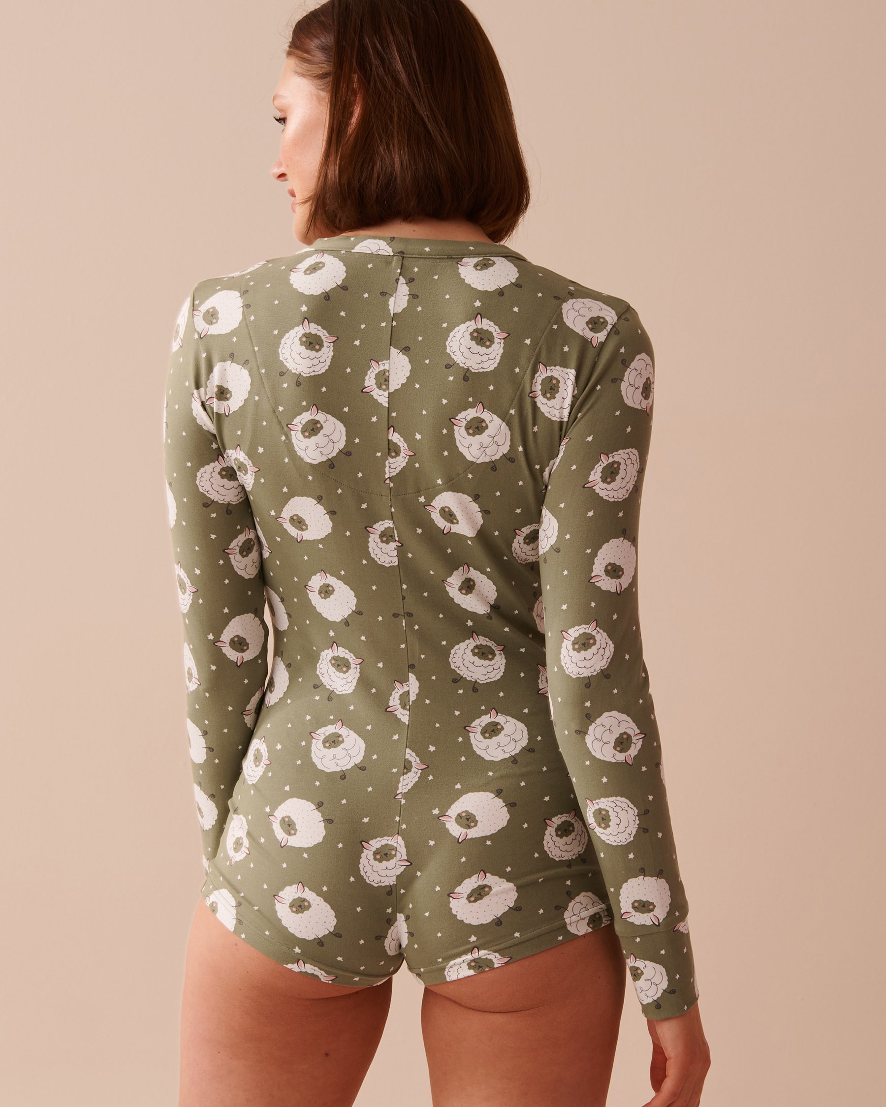 LA VIE EN ROSE Sheep Print Super Soft Romper Sheep Print 40300047 - View2