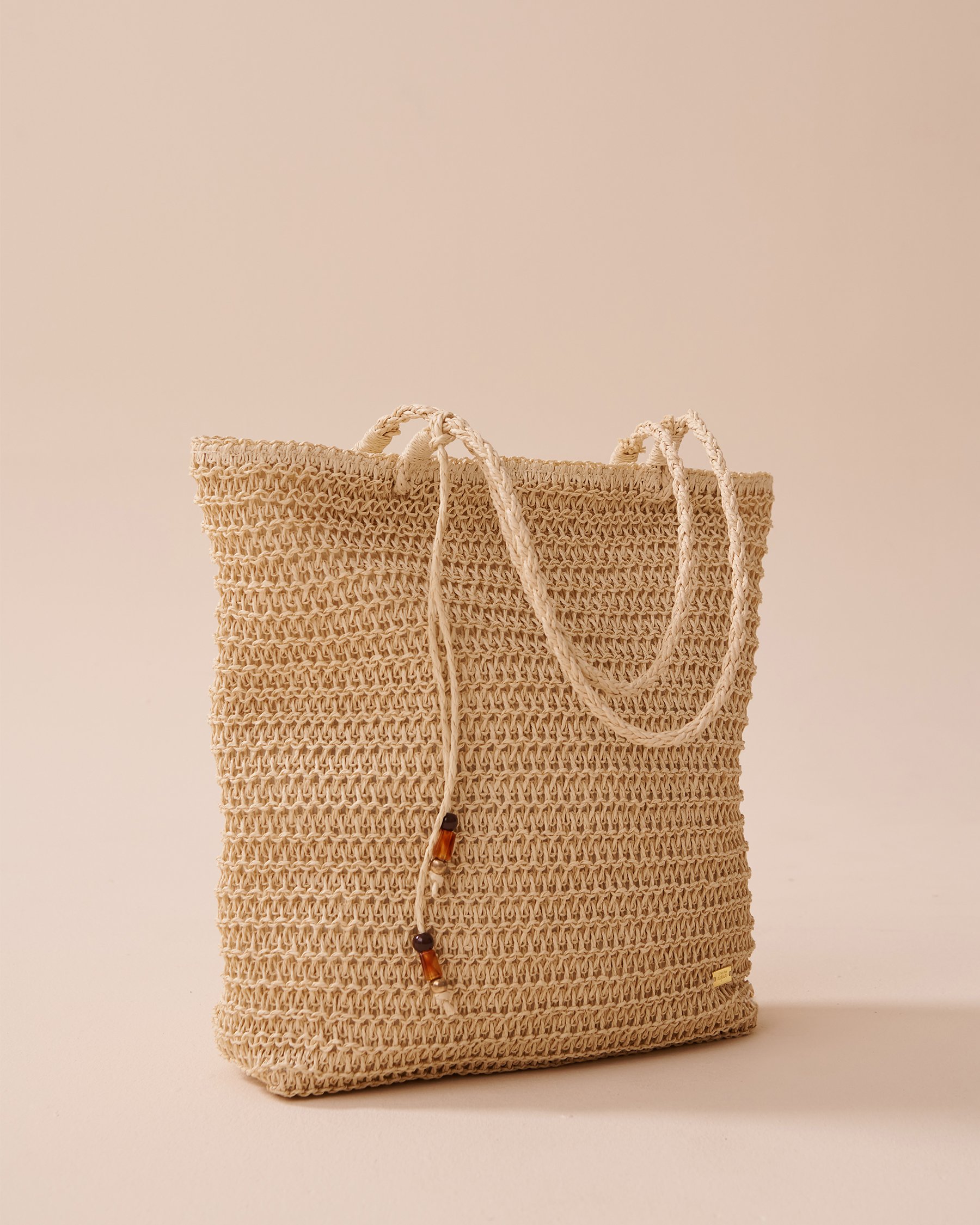 LA VIE EN ROSE AQUA Straw Bag Sand 80500099 - View4