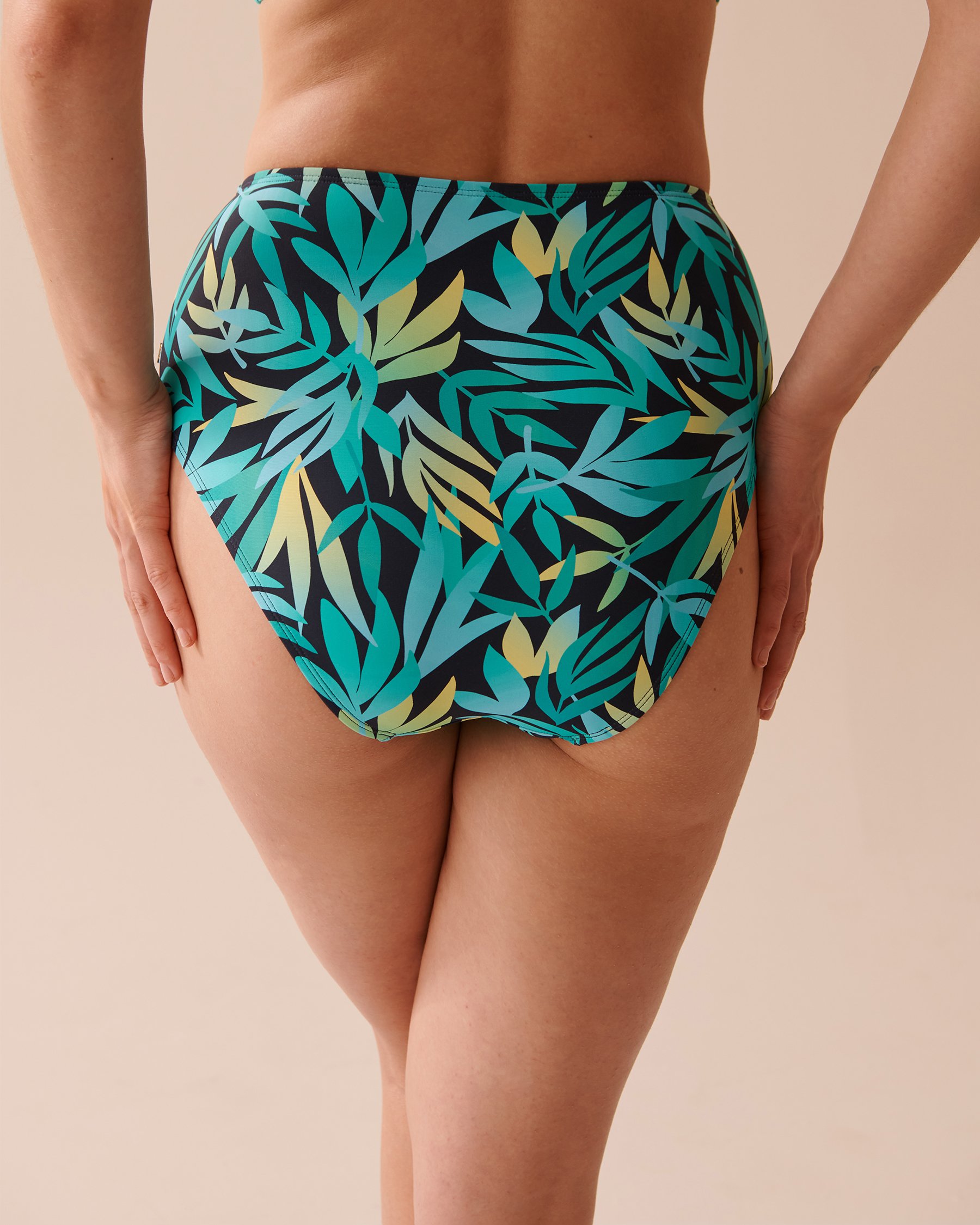 LA VIE EN ROSE AQUA Bas de bikini taille haute RAINFOREST Forêt tropicale 70300590 - View2