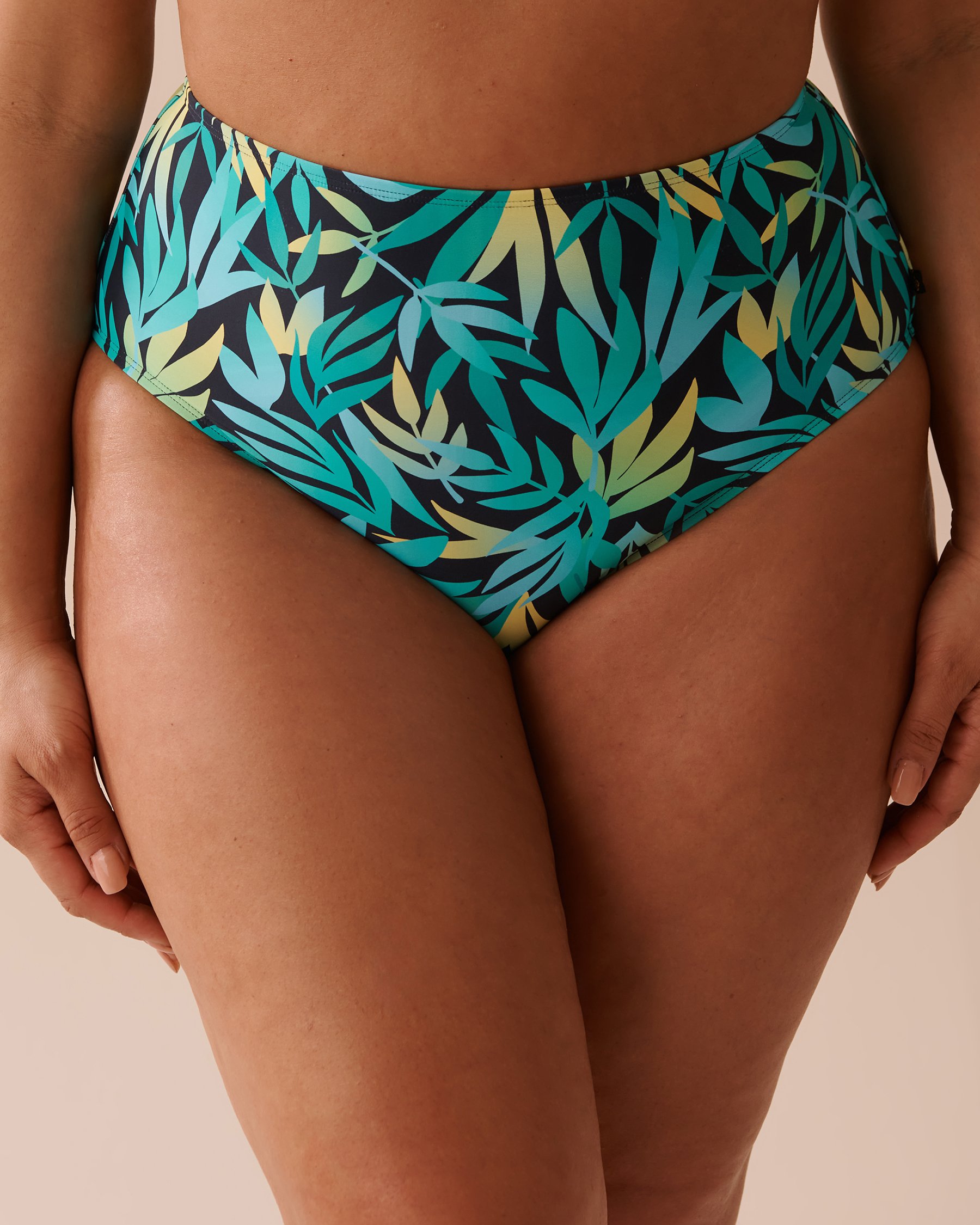 LA VIE EN ROSE AQUA Bas de bikini taille haute RAINFOREST Forêt tropicale 70300590 - View4