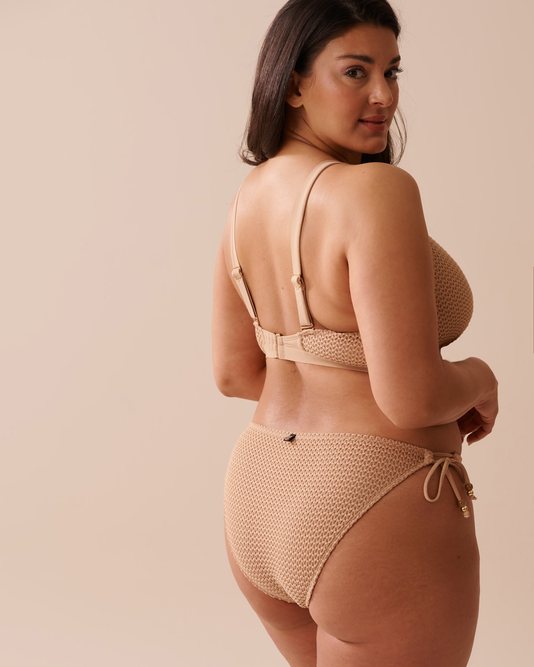 LA VIE EN ROSE AQUA Haut de bikini bralette armature en V bonnet D en crochet COCONUT Noix de coco 70200136 - View2