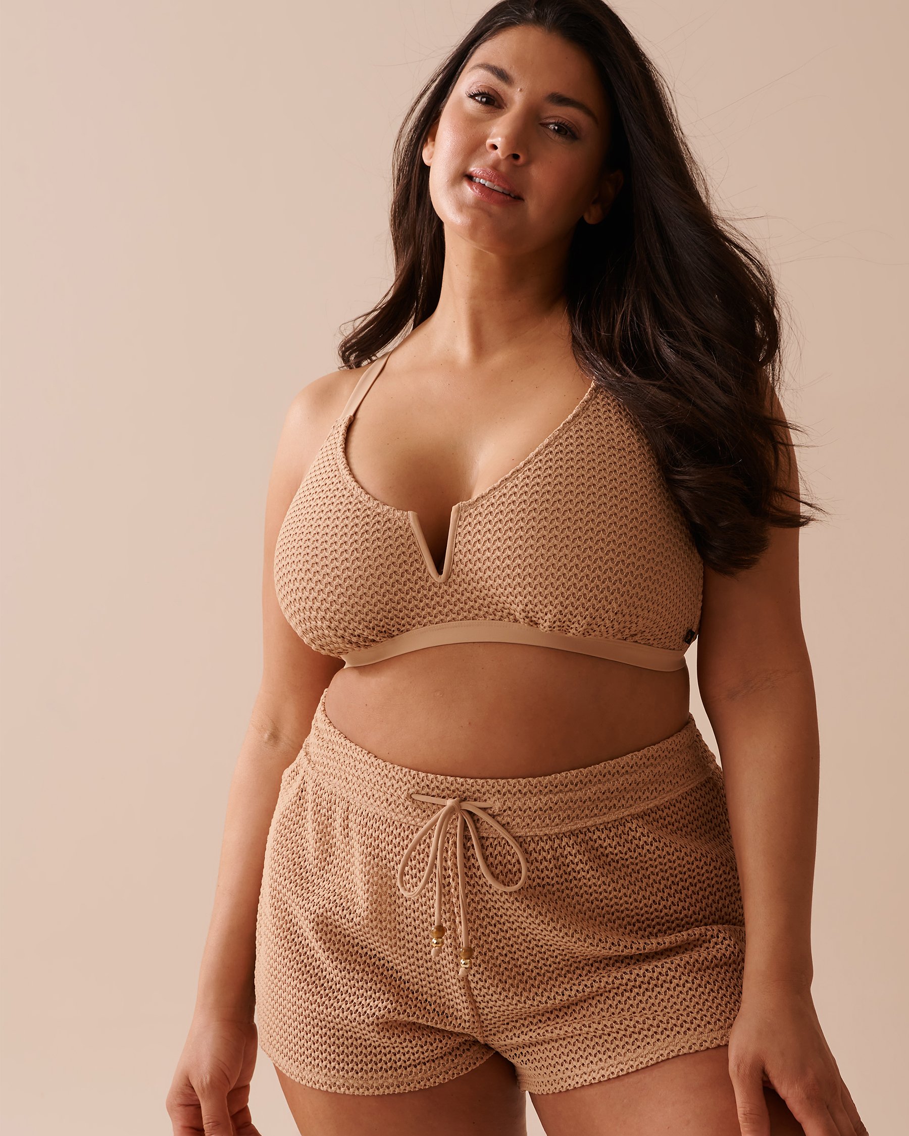 LA VIE EN ROSE AQUA COCONUT Crochet Swim Shorts Coconut 70300595 - View7