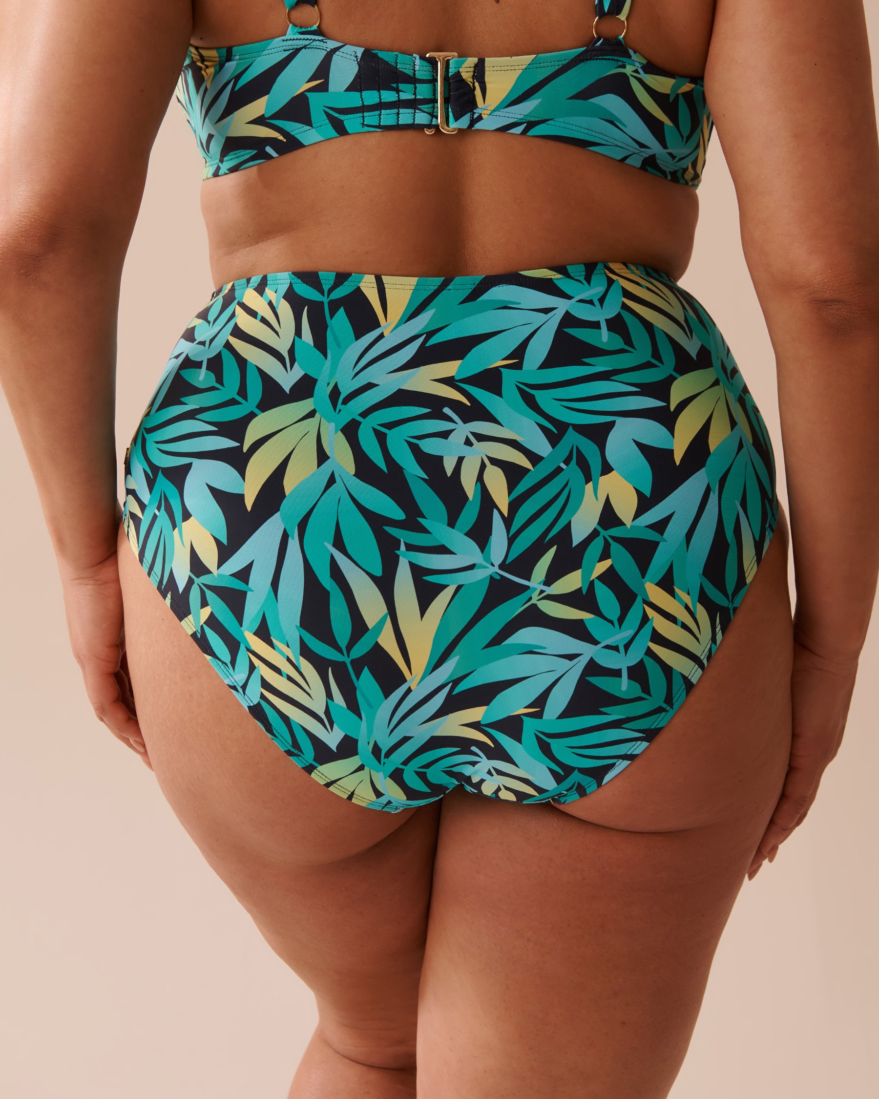 LA VIE EN ROSE AQUA Bas de bikini taille haute RAINFOREST Forêt tropicale 70300590 - View5