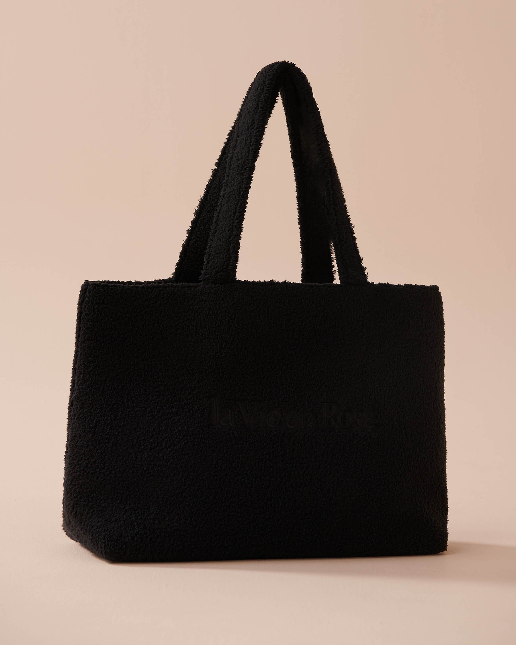 LA VIE EN ROSE Sherpa Tote Bag Black 40700345 - View5
