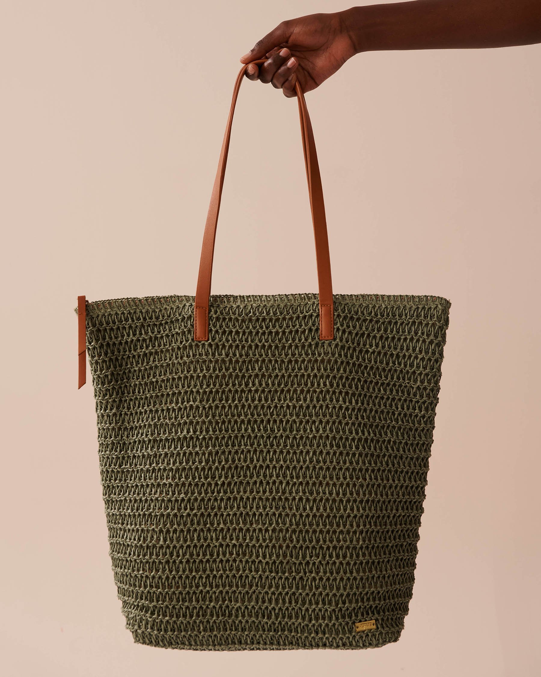 LA VIE EN ROSE AQUA Straw Bag Lush Green 80500101 - View2