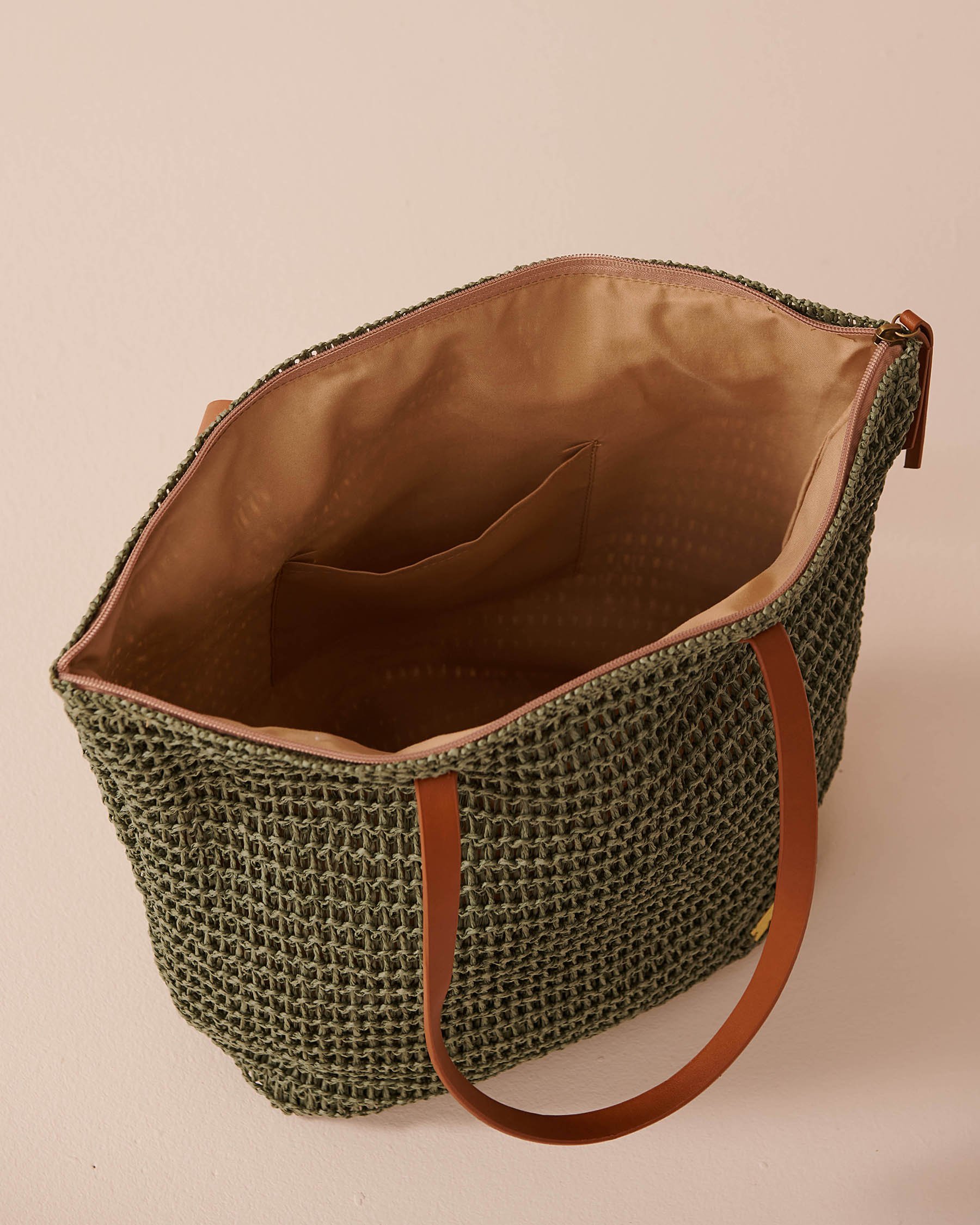 LA VIE EN ROSE AQUA Straw Bag Lush Green 80500101 - View3