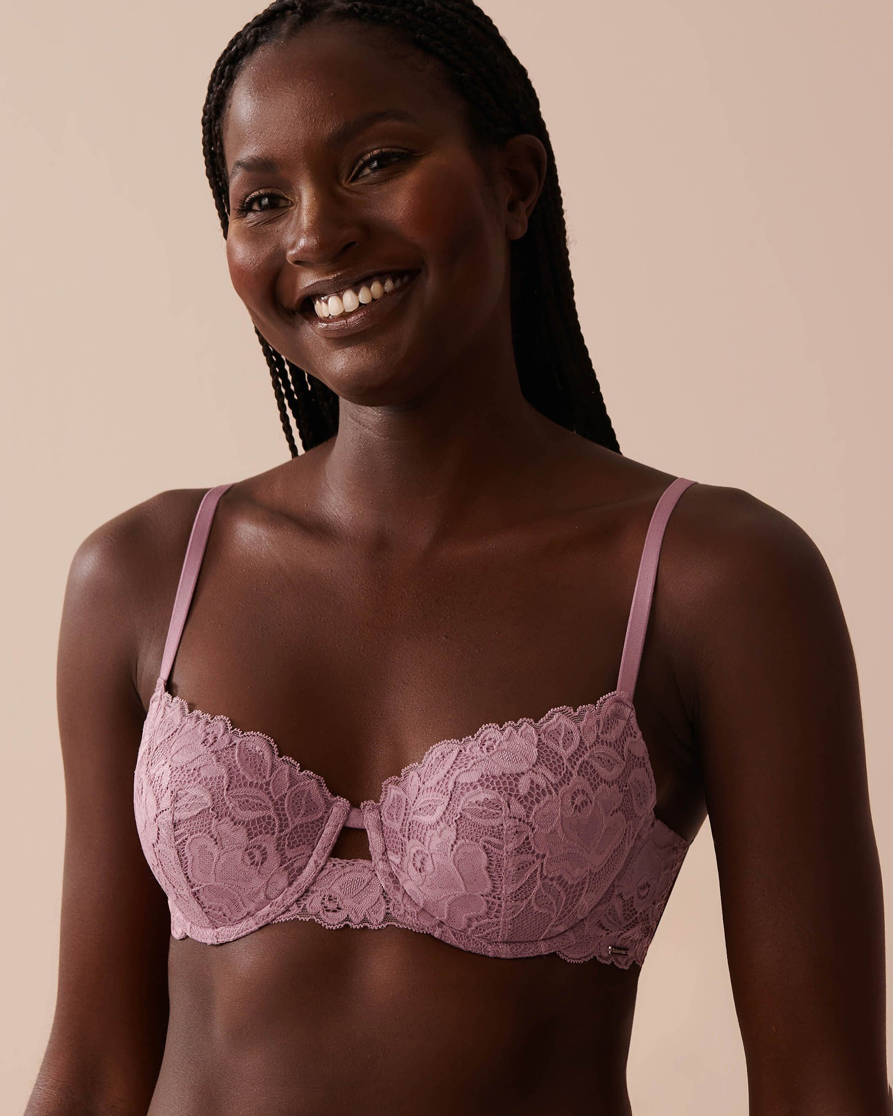 LA VIE EN ROSE Lightly Lined Flexible Demi Bra Dusty Orchid 10200420 - View1