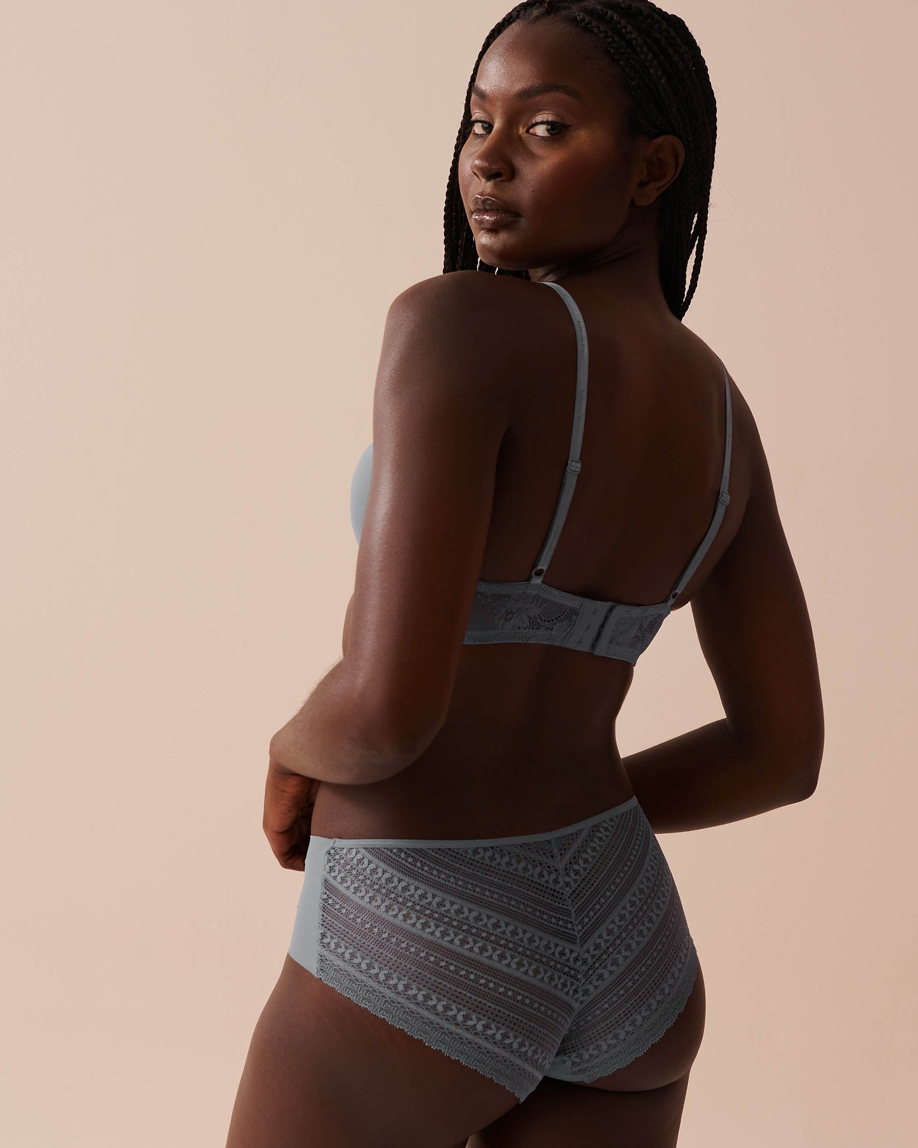 LA VIE EN ROSE Lightly Lined Wireless Bra Misty Blue 10200415 - View2