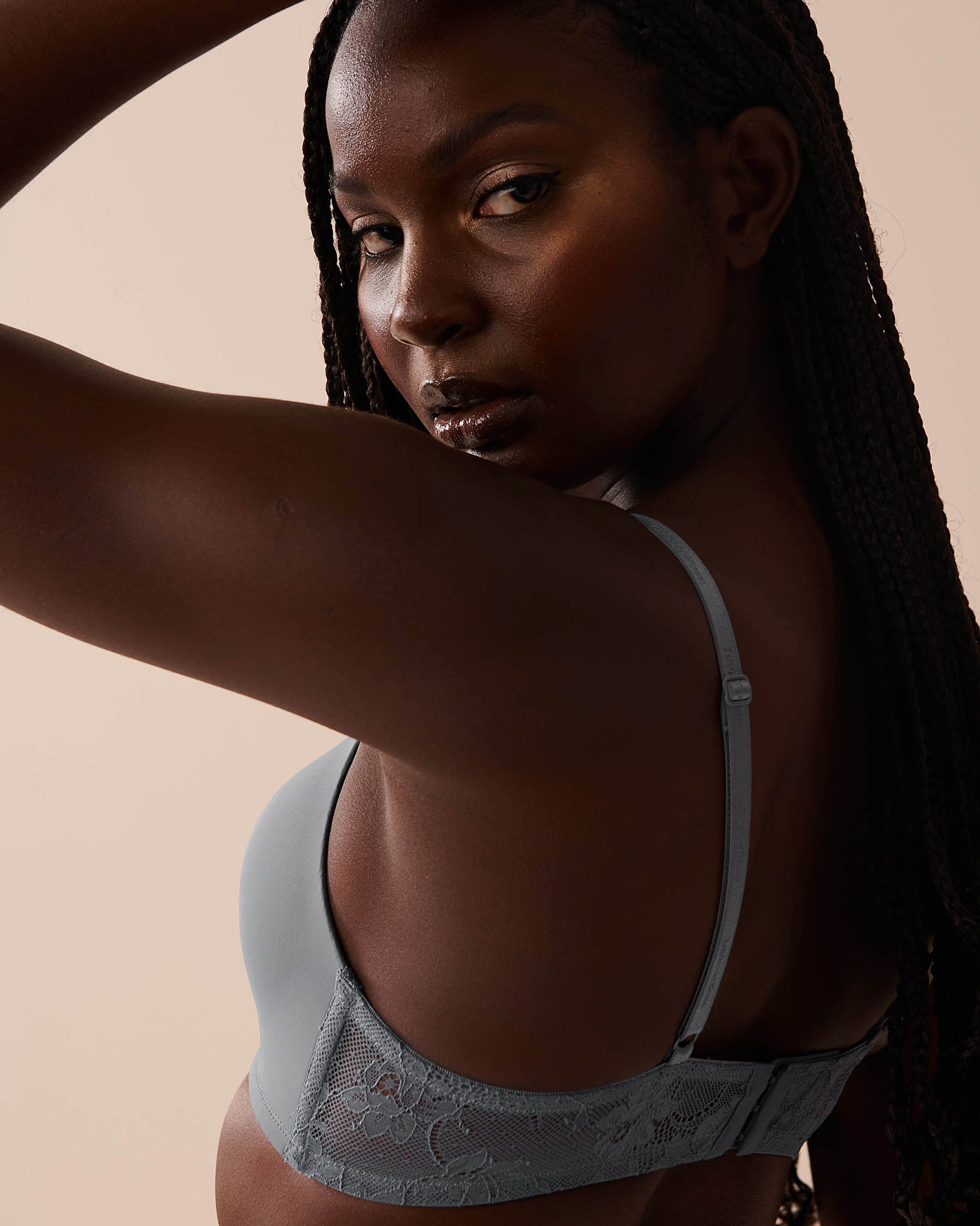 LA VIE EN ROSE Lightly Lined Wireless Bra Misty Blue 10200415 - View3