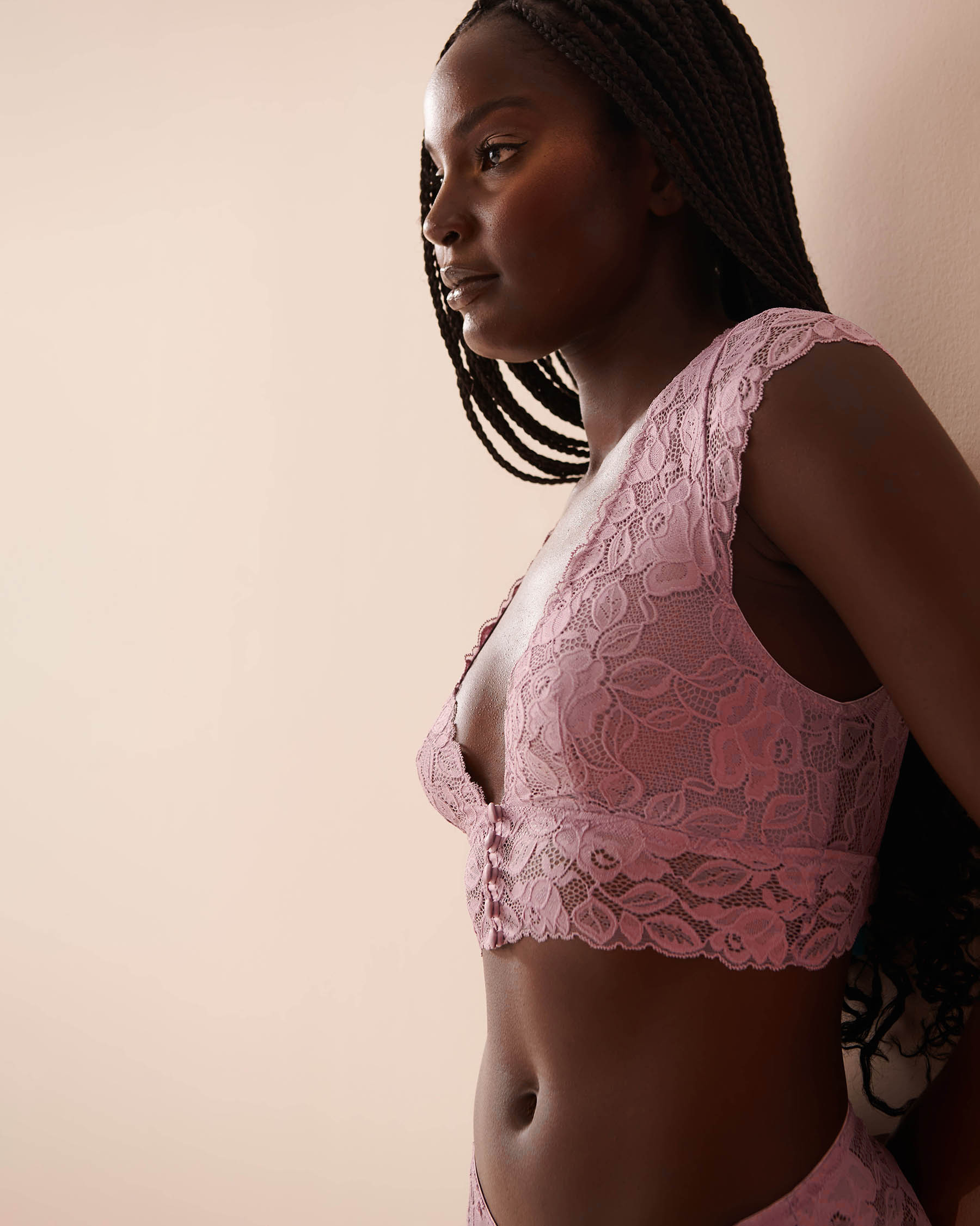 LA VIE EN ROSE Lace 2-piece Set Dusty Orchid 60400043 - View3