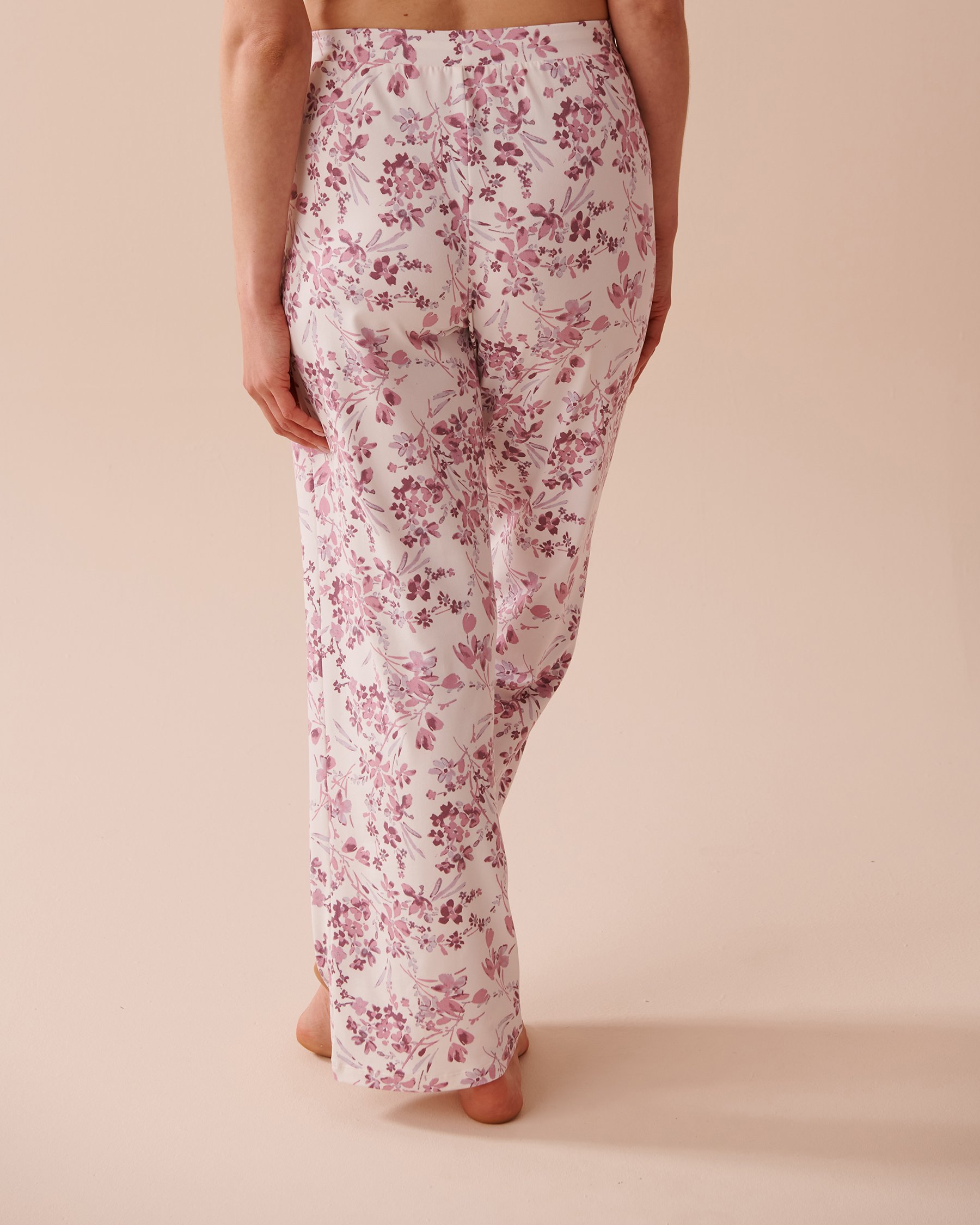 LA VIE EN ROSE Purple Flowers Super Soft Pajama Pants Purple Flowers 40200604 - View2