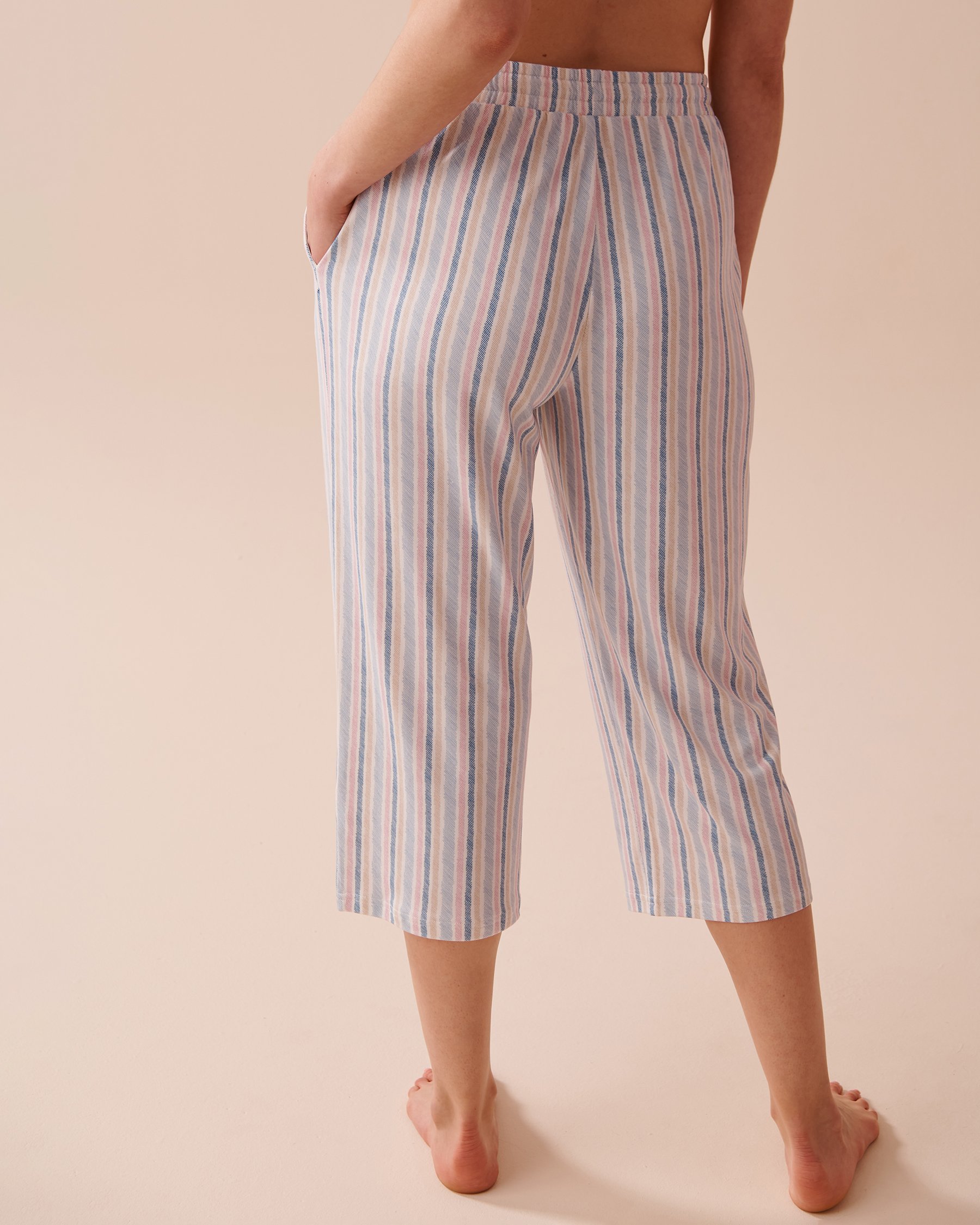LA VIE EN ROSE Soothing Print Super Soft Capris Soothing Stripes 40200615 - View2