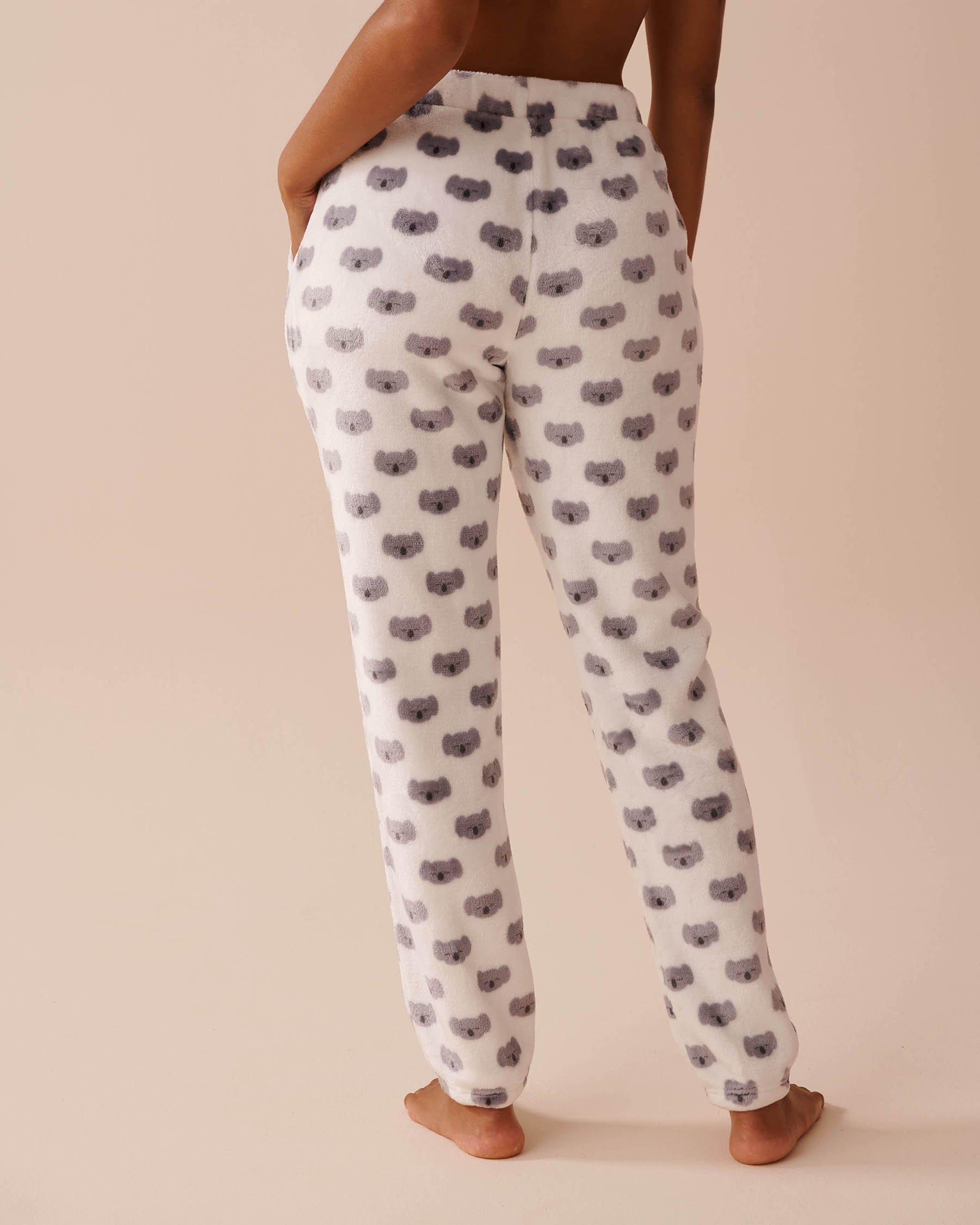 LA VIE EN ROSE Koala Print Soft Plush PJ Set Koala Print 40400070 - View5