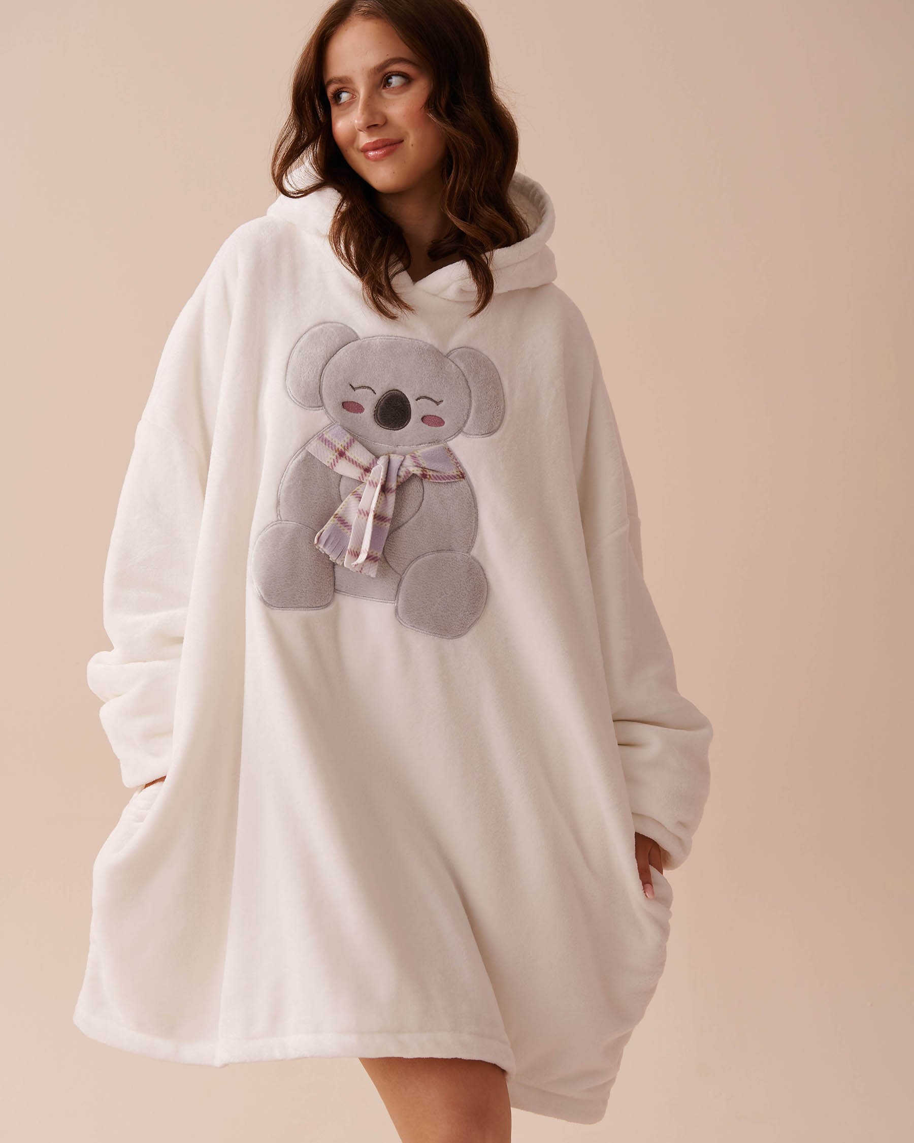 LA VIE EN ROSE Chandail surdimensionné à motif koala Blanc 40700340 - Voir1