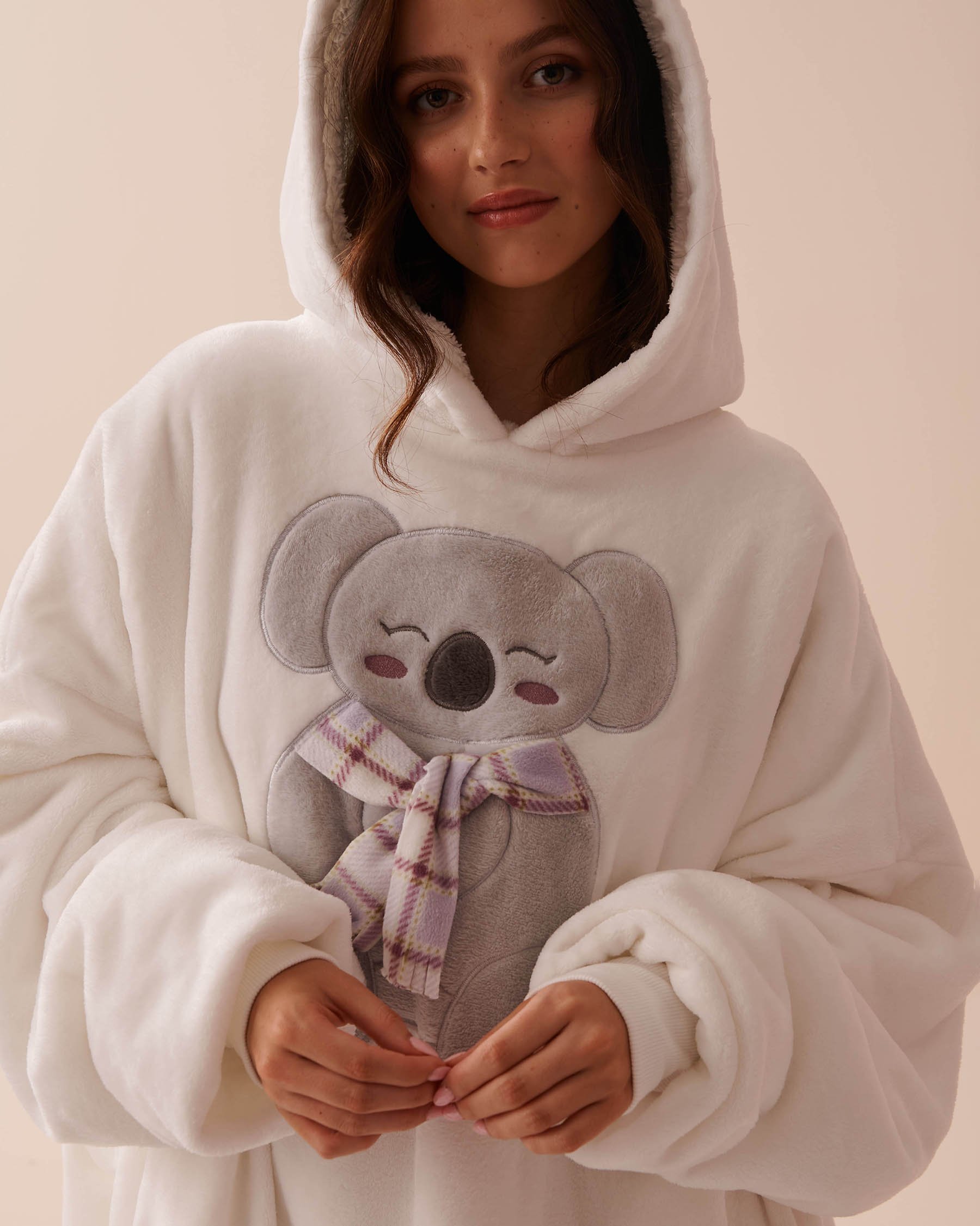 LA VIE EN ROSE Chandail surdimensionné à motif koala Blanc 40700340 - Voir3