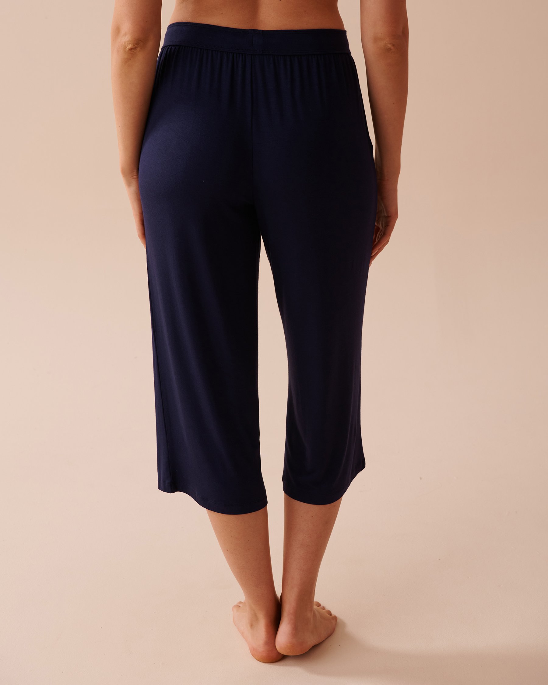 LA VIE EN ROSE Soft Jersey Capris Evening Blue 40200619 - View2