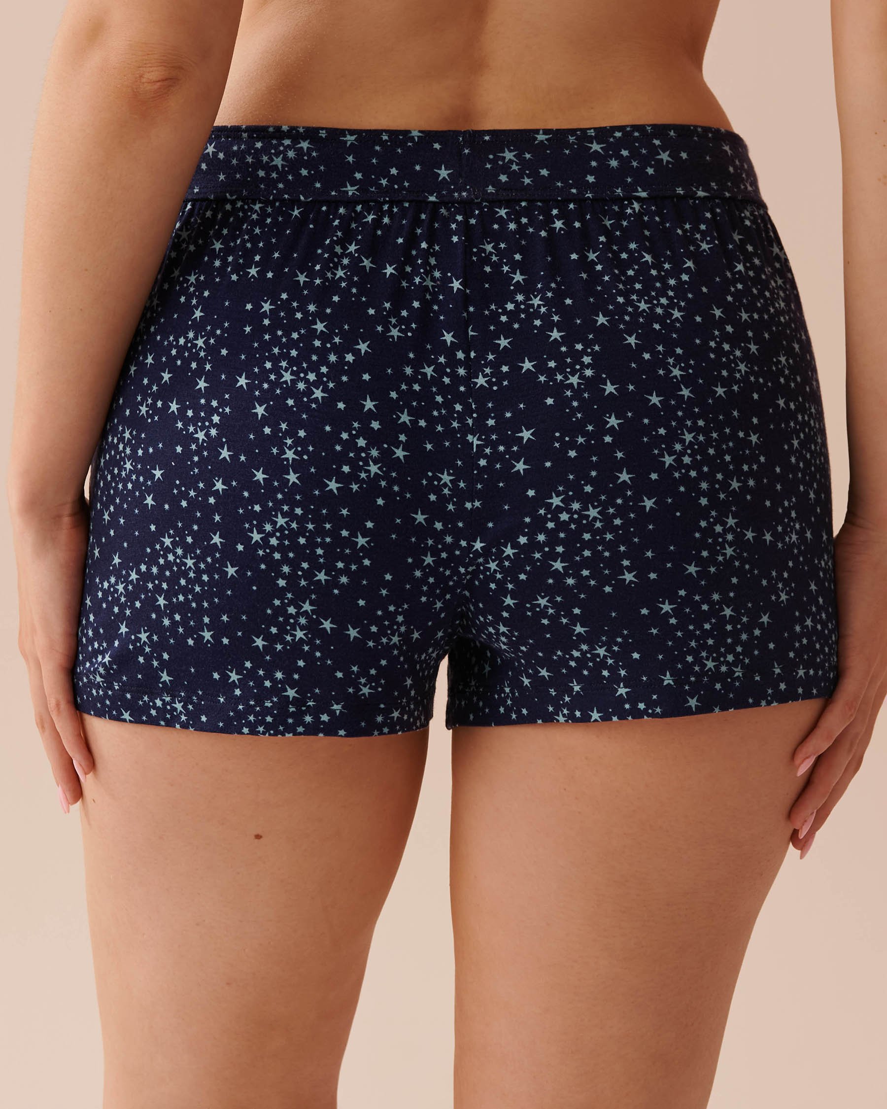 LA VIE EN ROSE Soft Jersey Shorts Little Blue Stars 40200618 - View2