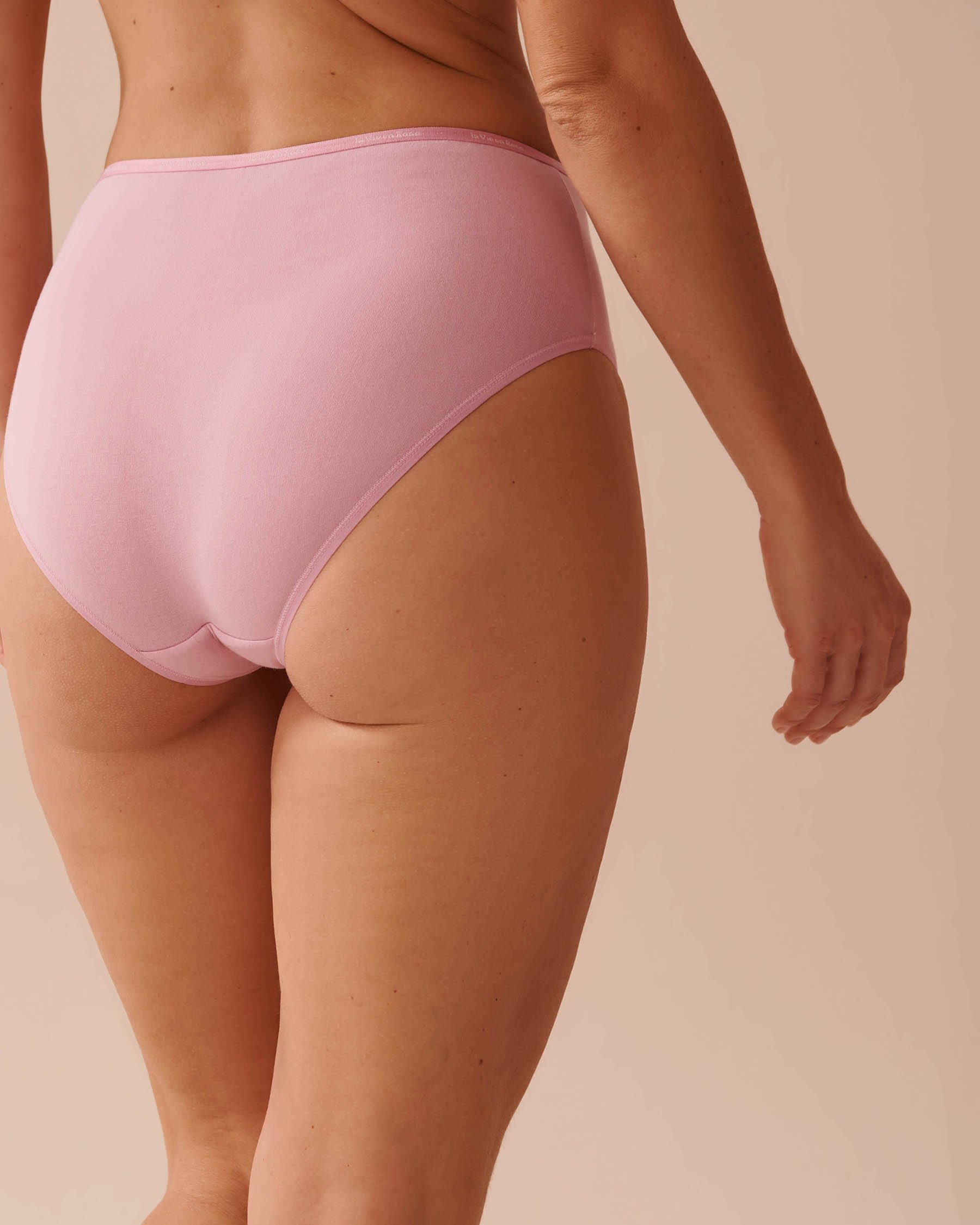 LA VIE EN ROSE Cotton High Waist Bikini Panty Mauve Mist 20100504 - View2